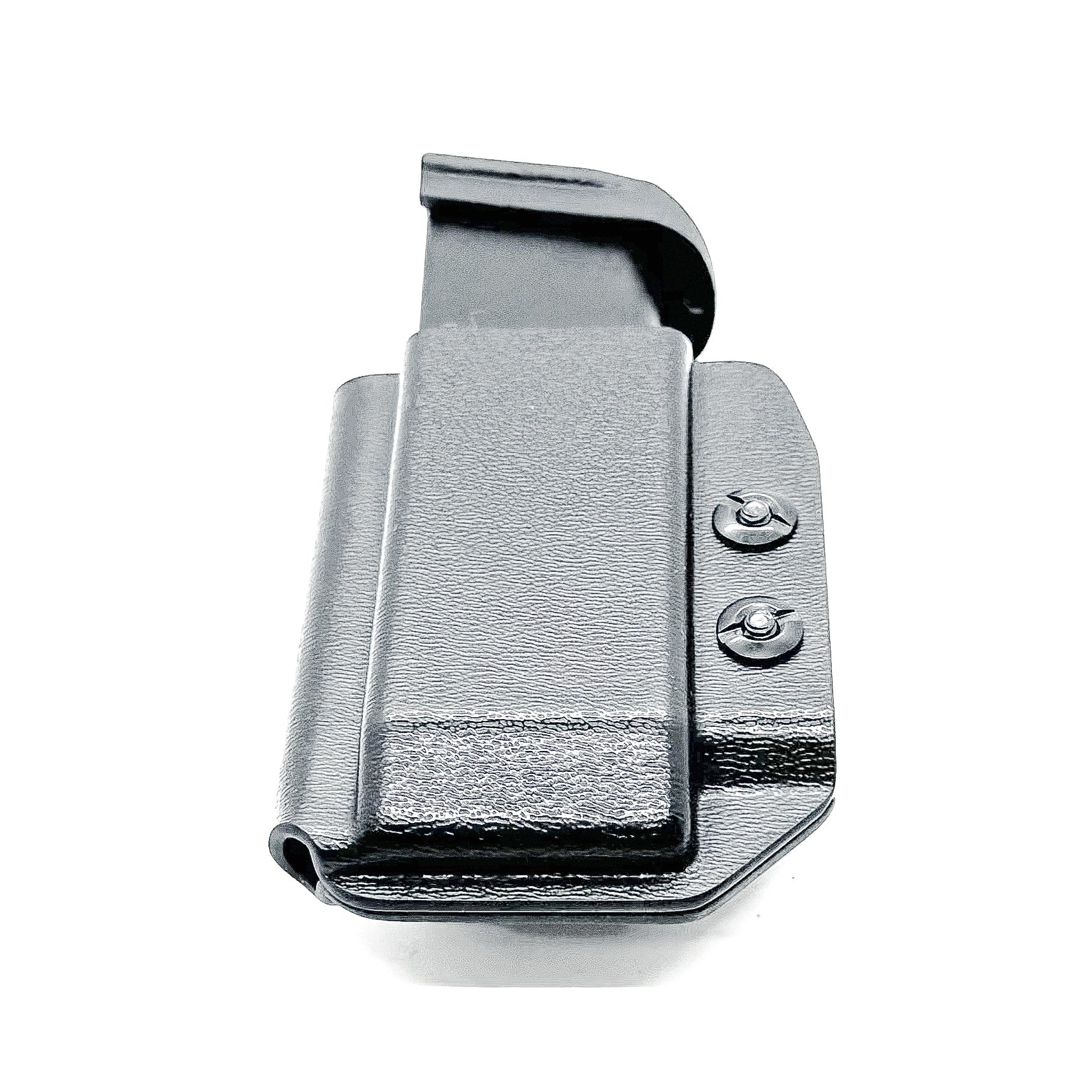 Black Kydex IWB AIWB appendix inside waistband magazine pouch for the Taurus GX4 Magazines from Four Brothers Holsters.  4BROS Magazine carriers.