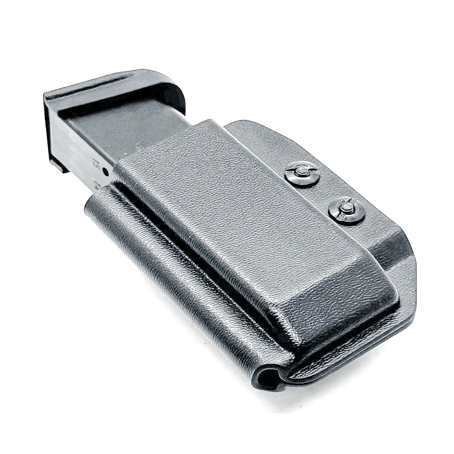 Black Kydex IWB AIWB appendix inside waistband magazine pouch for the Taurus GX4 Magazines from Four Brothers Holsters.  4BROS Magazine carriers.