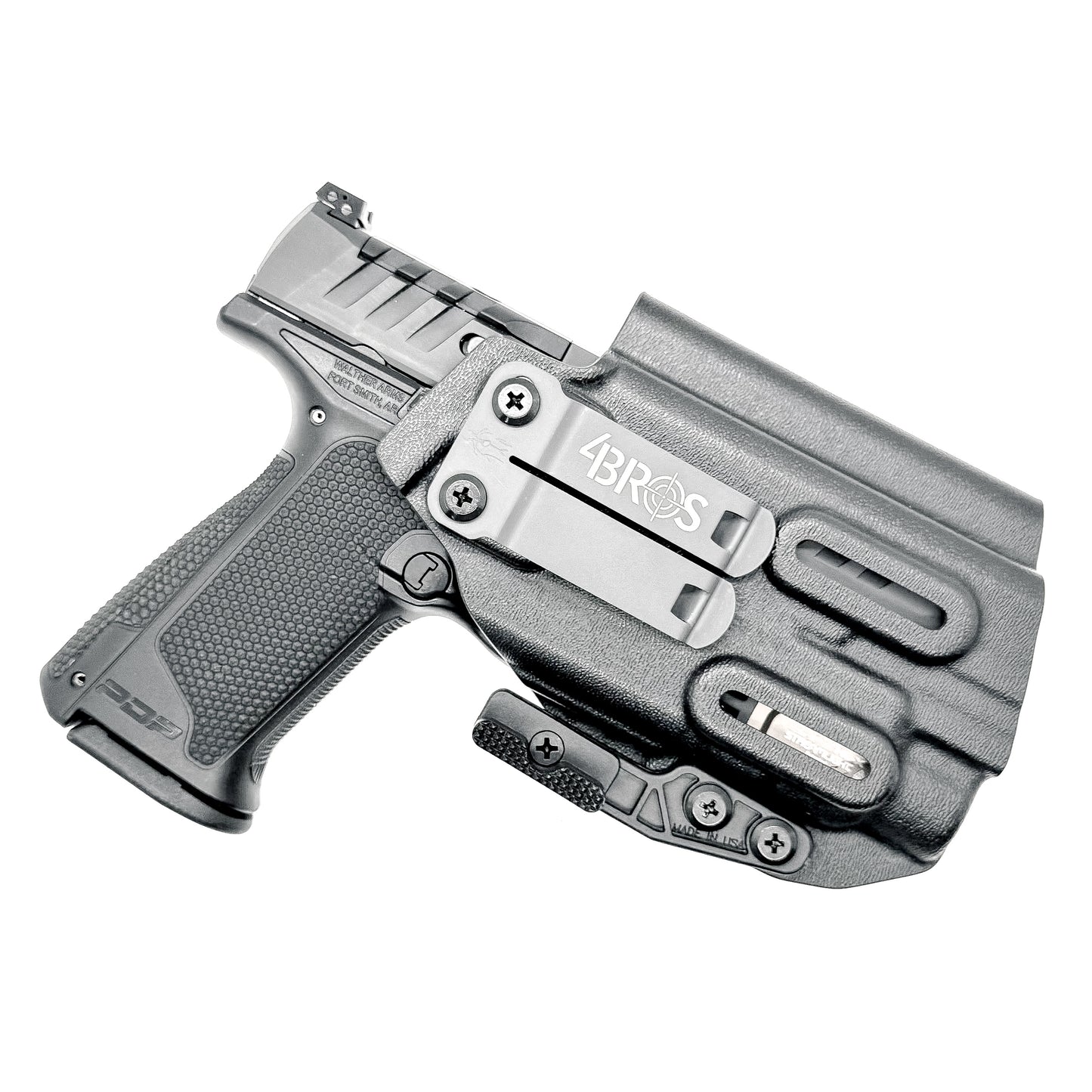 For the best IWB Kydex Inside Waistband Holster for the Walther PDP 4" Compact pistol & Streamlight TLR-7 X, A, or HL-X, shop Four Brothers Holsters Made in USA