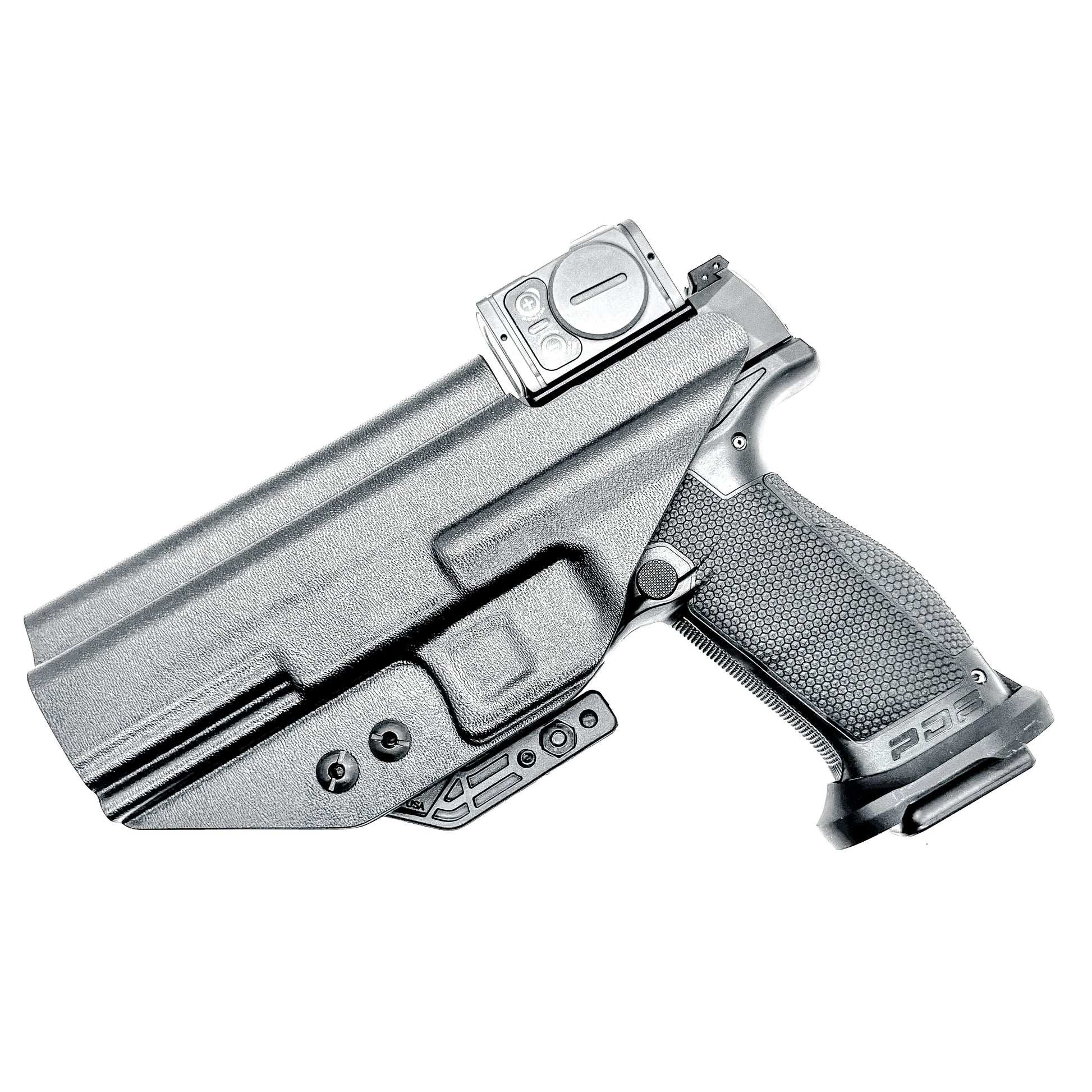 Walther Pro-X PMM 4.6" IWB holster with red dot cut — kydex concealed carry holster