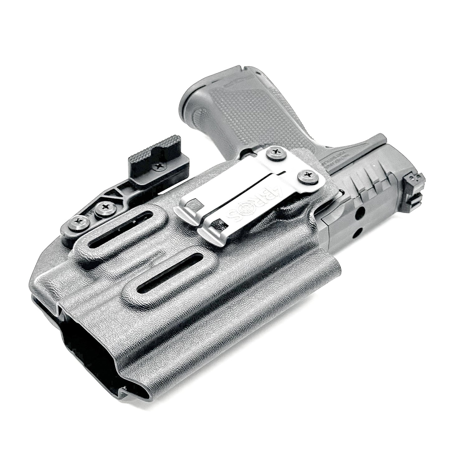 For the best IWB Kydex Inside Waistband Holster for the Walther PDP Pro SD Compact 4.6" pistol & Streamlight TLR-7X, A, or HL-X, shop Four Brothers Holsters