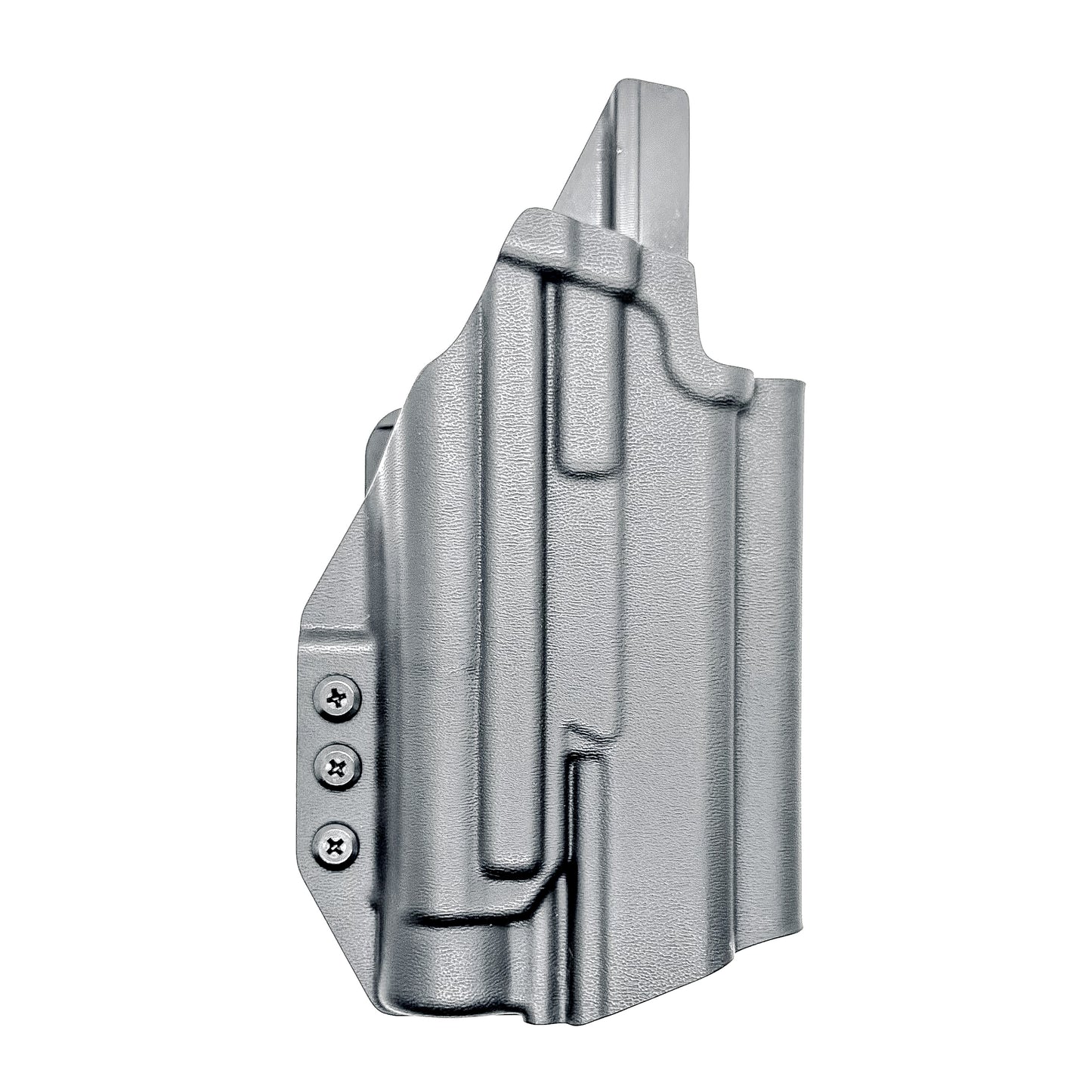 Black OWB holster ftis Walther PDP 4" or 4.5" with TLR-1 HL-X light.