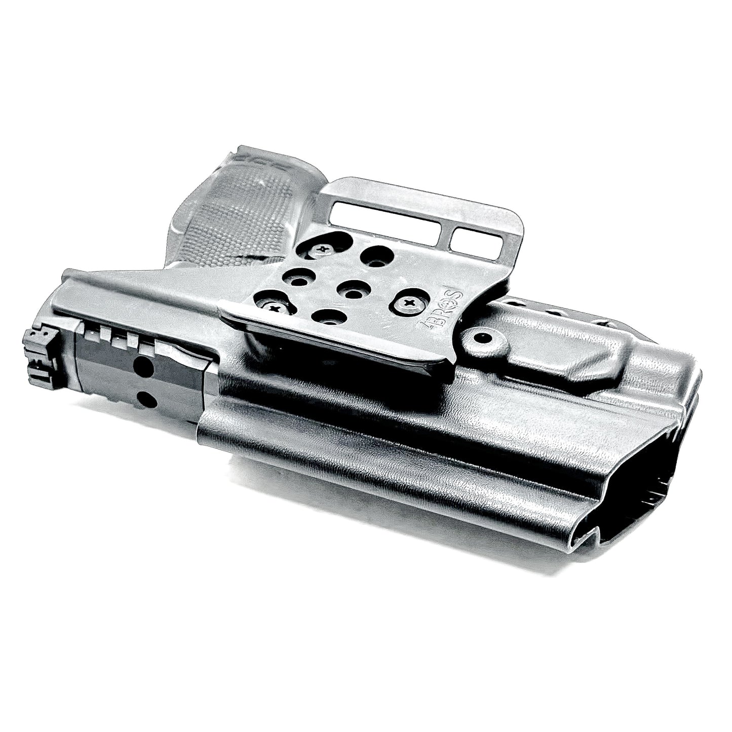 Black OWB holster ftis Walther PDP 4" or 4.5" with TLR-1 HL-X light.