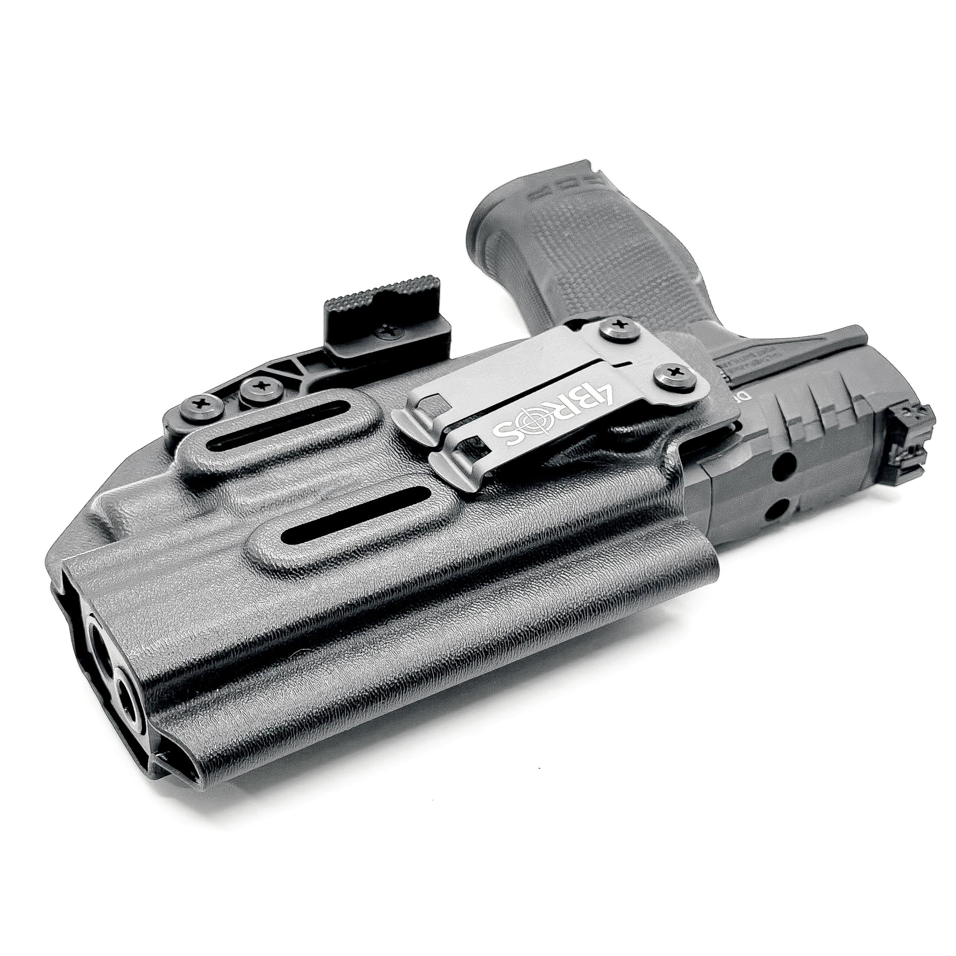 For the best IWB Kydex Inside Waistband Holster for the Walther PDP 5" Full-Size & Compact pistol & Streamlight TLR-7X, A or HL-X, shop Four Brothers Holsters