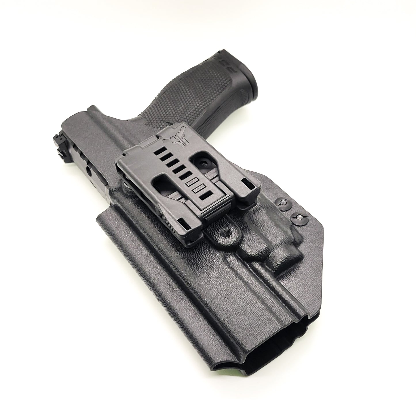 For the best Outside Waistband Taco Style Holster designed to fit the Walther PDP 5" Full-Size pistol & Streamlight TLR-8 shop Four Brothers 4BROS Holsters.