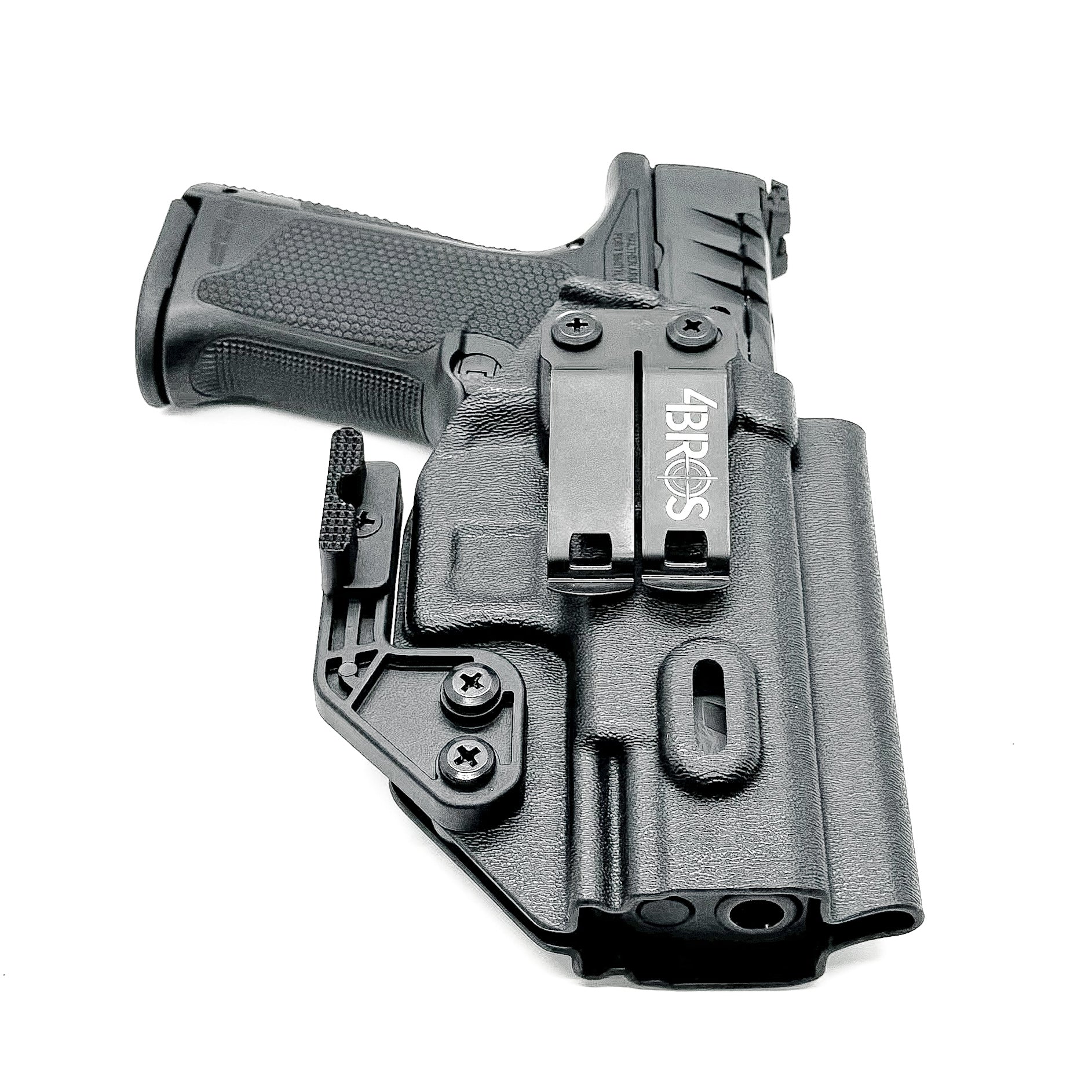 For the best, most comfortable AIWB, IWB, concealed carry Kydex Inside Waistband Holster for the Walther PDP 4" Compact pistol shop Four Brothers 4BROS holsters