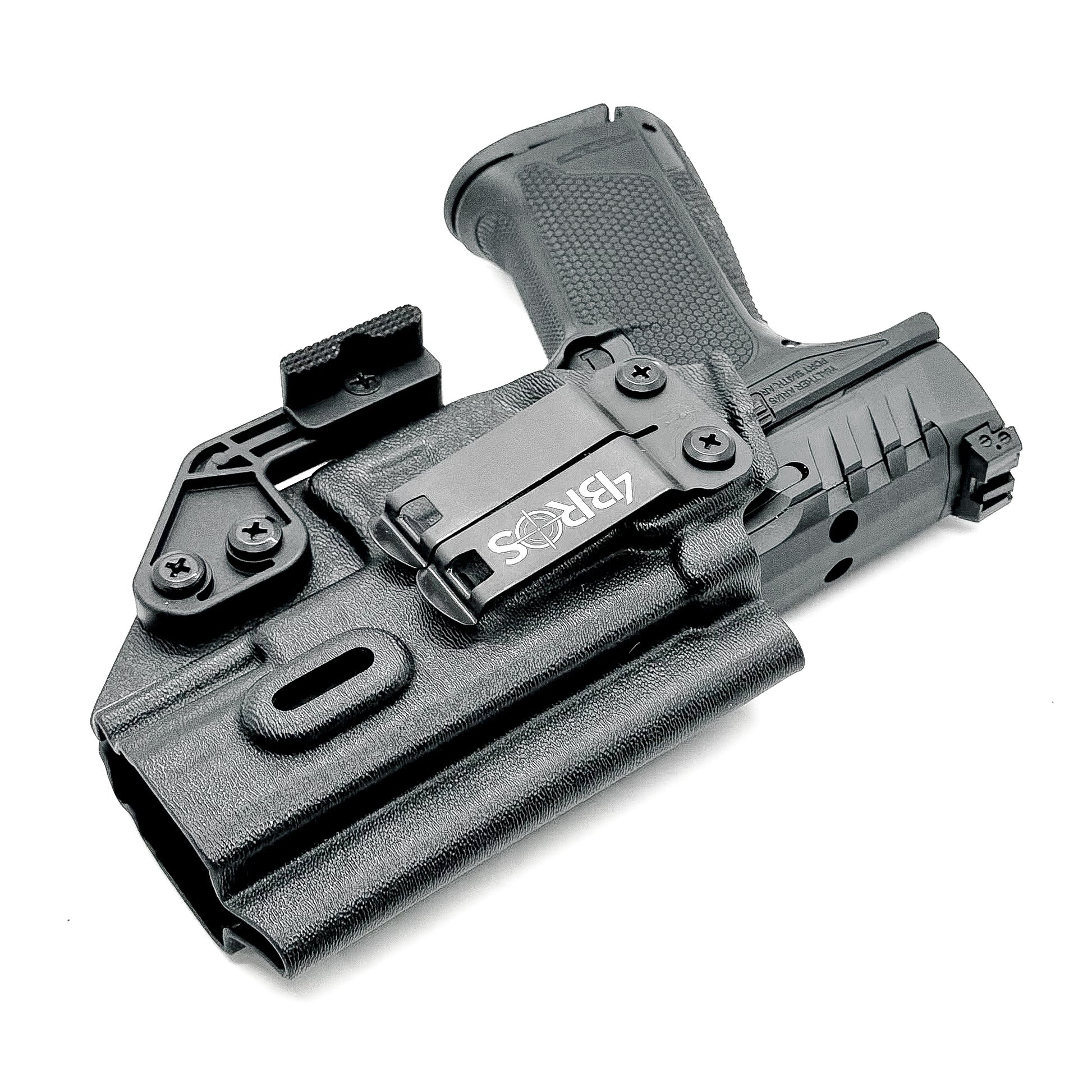 For the best, most comfortable AIWB, IWB, concealed carry Kydex Inside Waistband Holster for the Walther PDP 4" Compact pistol shop Four Brothers 4BROS holsters