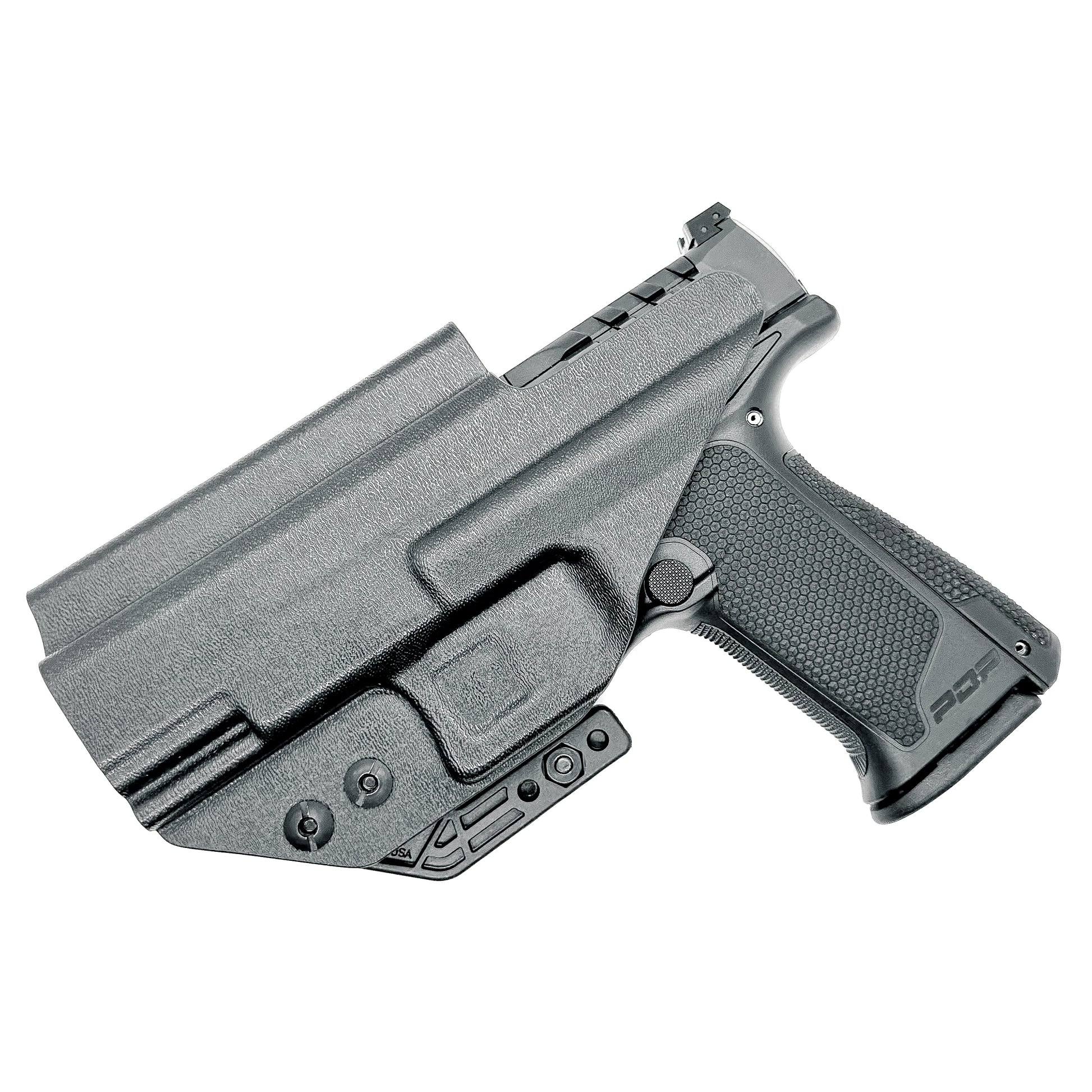 For the best, most comfortable AIWB, IWB, concealed carry Kydex Inside Waistband Holster for the Walther PDP 4" Compact pistol shop Four Brothers 4BROS holsters