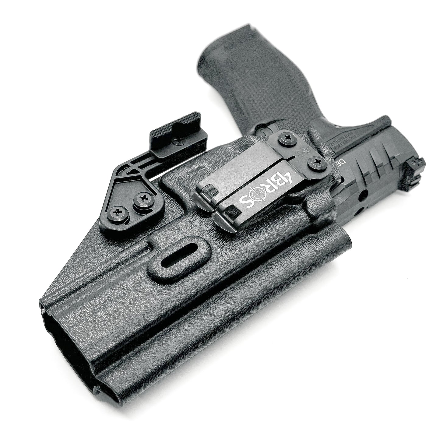 For the best Inside Waistband IWB AIWB Holster for the Walther PDP Compact 5" pistol. shop Four Brothers 4BROS Holsters. Proudly manufactured in the USA.and open muzzle for threaded barrels and compensators.