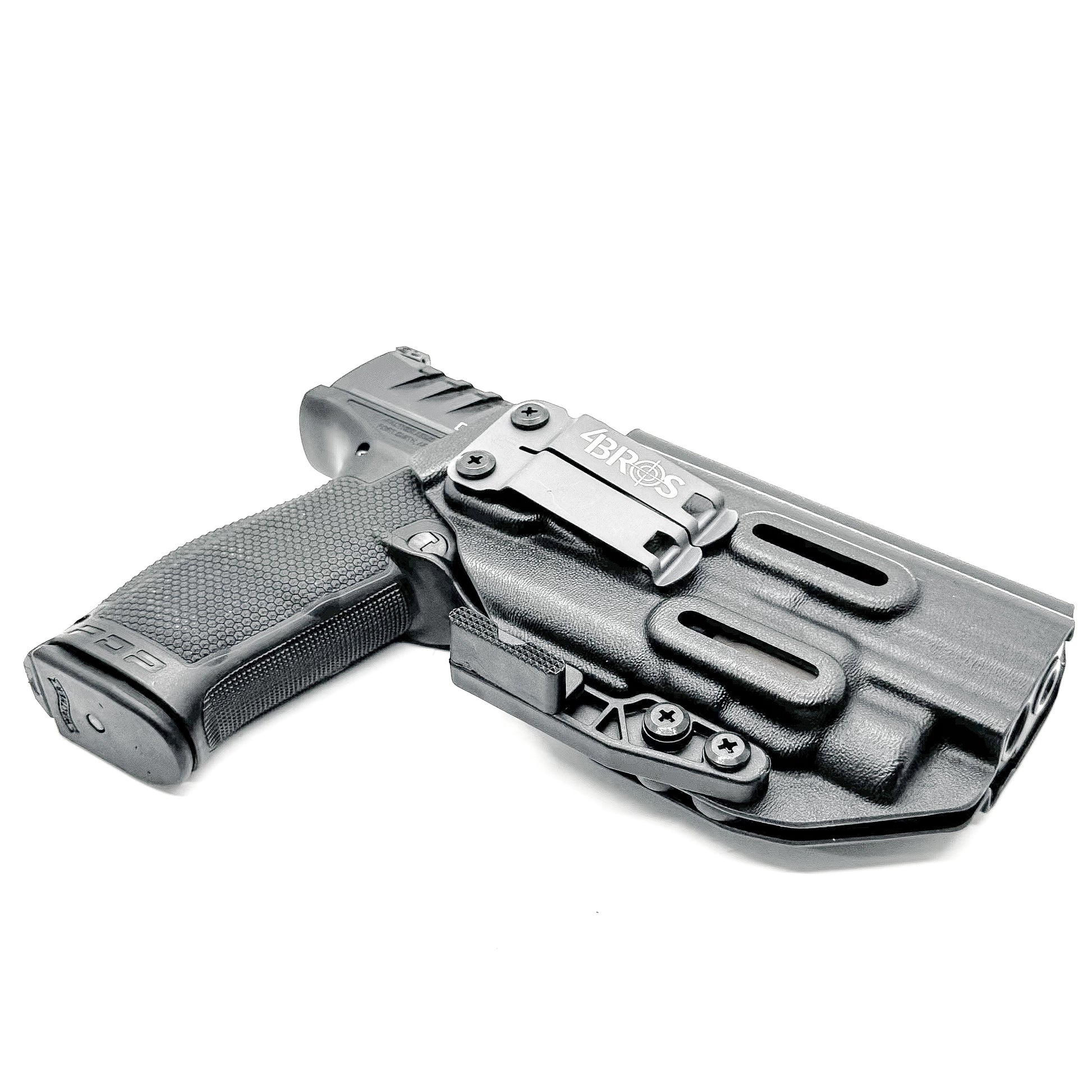 For the best IWB Kydex Inside Waistband Holster for the Walther PDP 5" Compact Pistol & Streamlight TLR-7 X, A or TLR-7 HL-X, shop Four Brothers Holsters