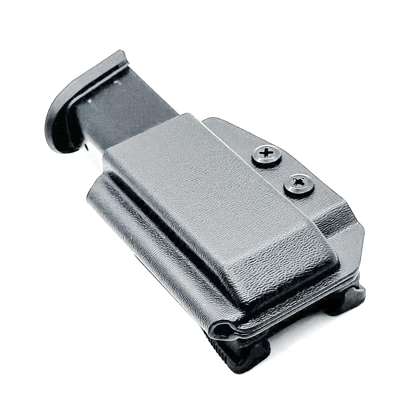 Black Kydex OWB Outside Waistband magazine carrier or pouch for 9mm & 40 Walther PDP from Four Brothers 4BROS Holsters.
