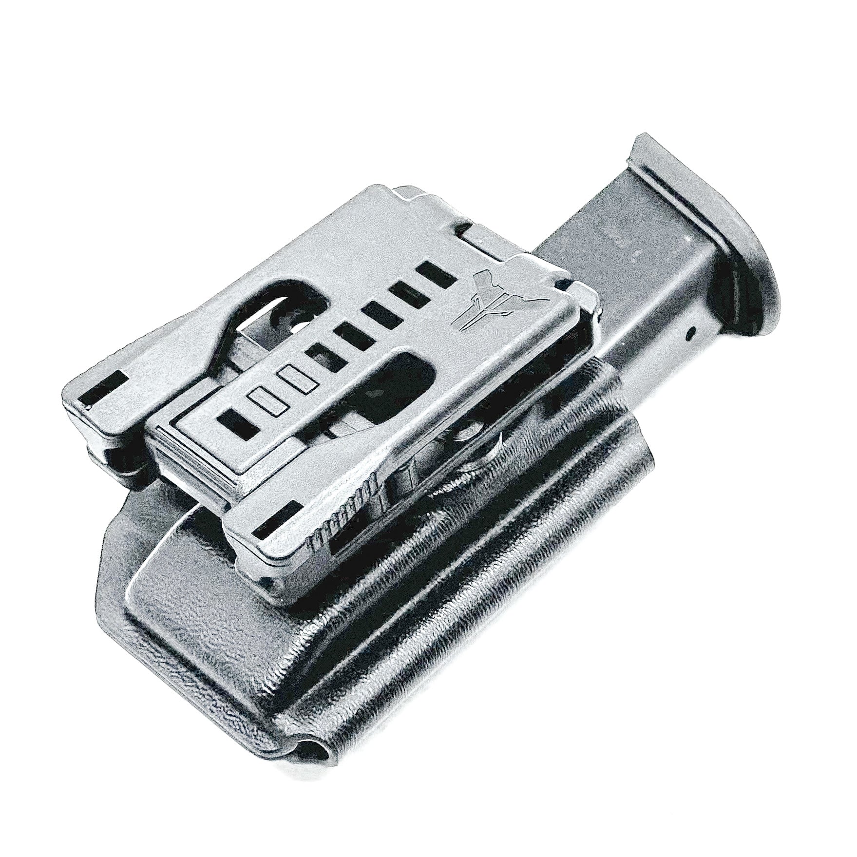 Black Kydex OWB Outside Waistband magazine carrier or pouch for 9mm & 40 Walther PDP from Four Brothers 4BROS Holsters.