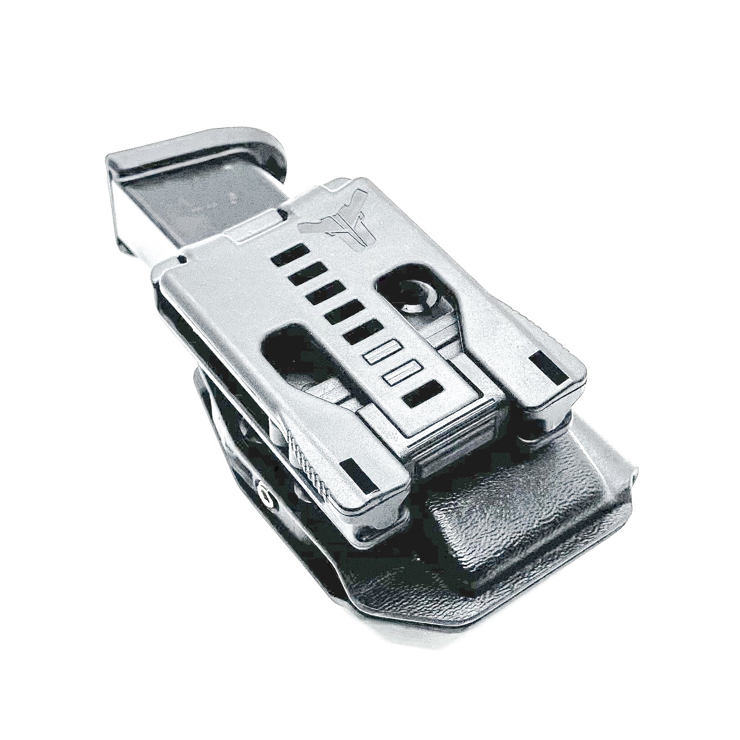 Black Kydex OWB Outside Waistband magazine carrier or pouch for 9mm & 40 Walther PDP from Four Brothers 4BROS Holsters.