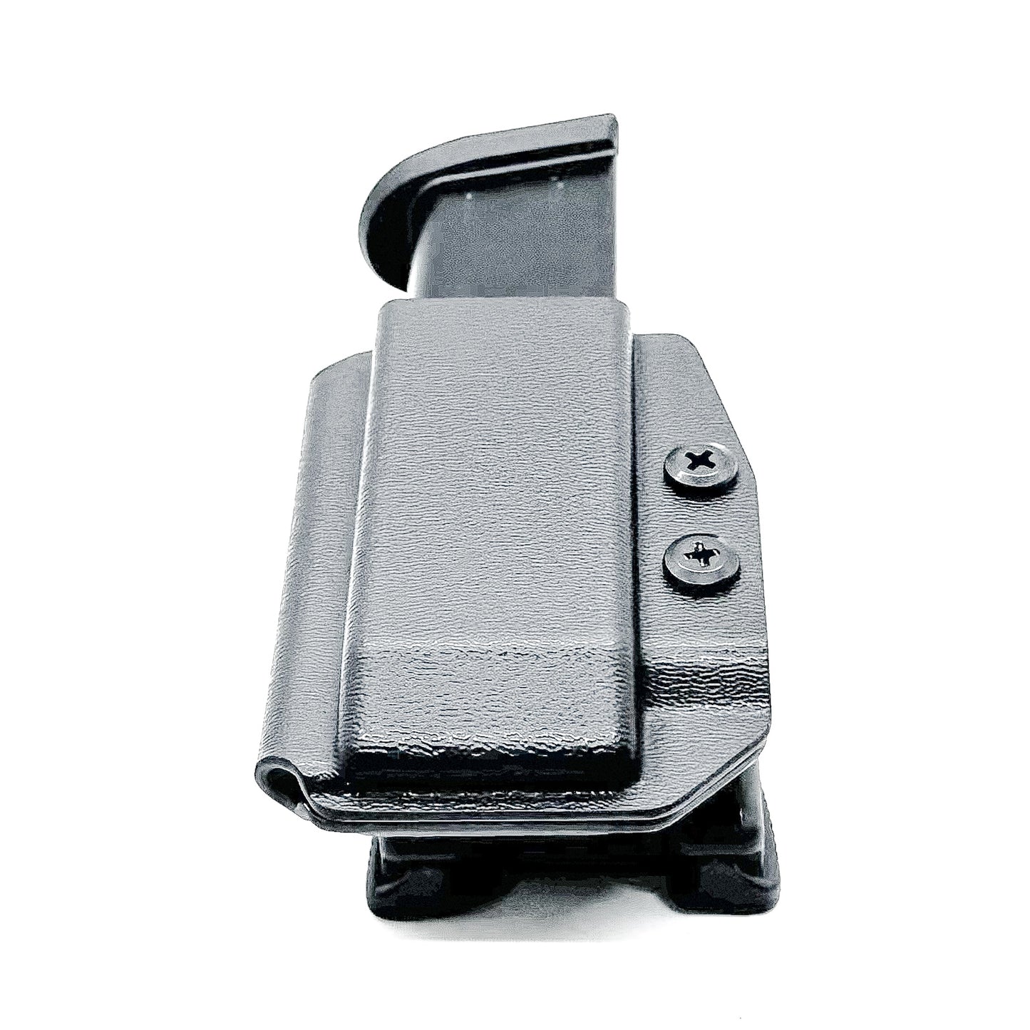 Black Kydex OWB Outside Waistband magazine carrier or pouch for 9mm & 40 Walther PDP from Four Brothers 4BROS Holsters.