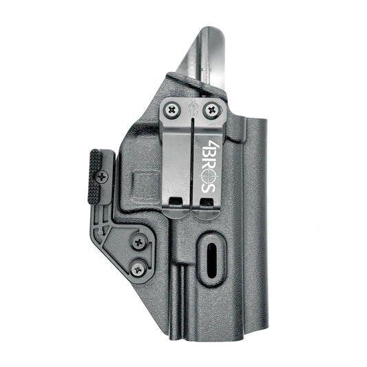 For the best Inside Waistband IWB AIWB Holster for the Walther PDP Pro SD 4.6" pistol  with a 4" slide and 4.6" threaded barrel shop Four Brothers Holsters.