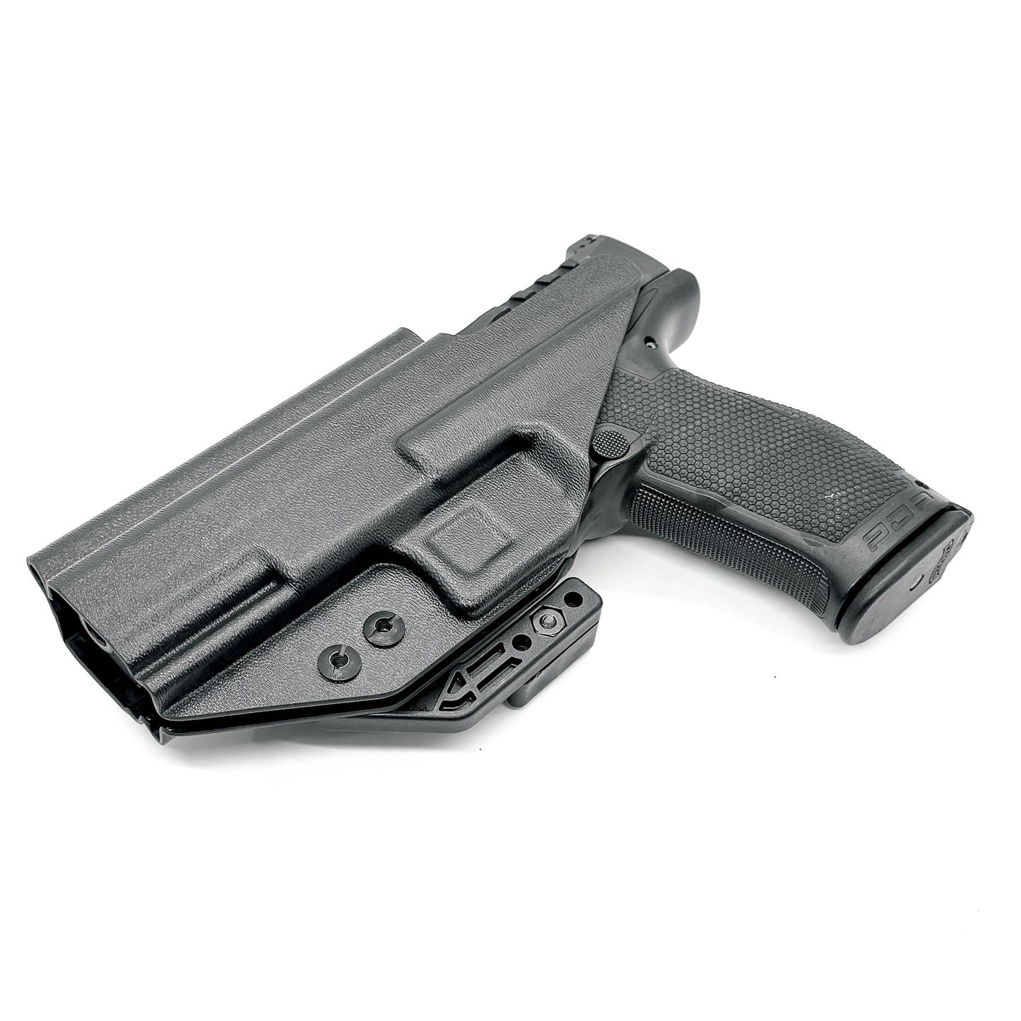 For the best Inside Waistband IWB AIWB Holster for the Walther PDP Pro SD 4.6" pistol with a 4" slide and 4.6" threaded barrel shop Four Brothers Holsters.