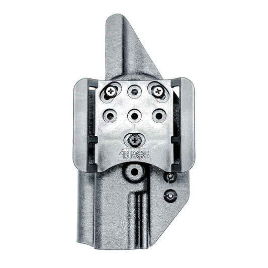 Outside the Waistband OWB holster for the Walther PDP Pro SD Compact 4.6" pistol in Black with the 4BROS 1.5" Belt Slide.