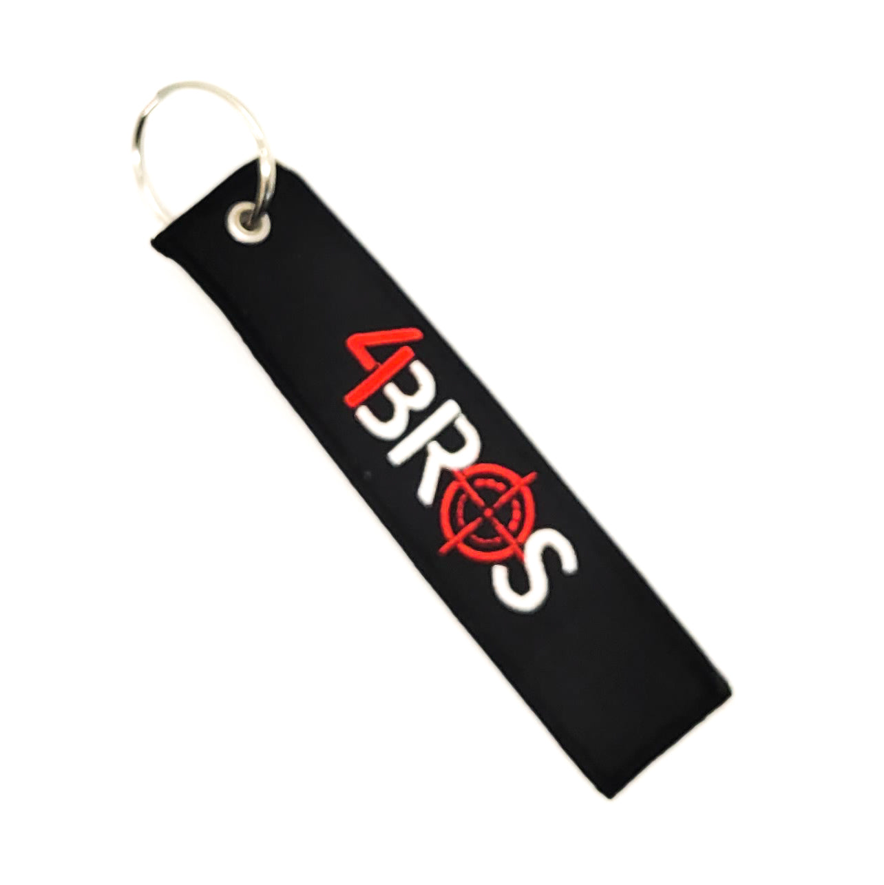 Our 4Bros Keychain or Key Tag is a simple way to show support for Four Brothers Holsters while driving or carrying anything in a container with a zipper pull.