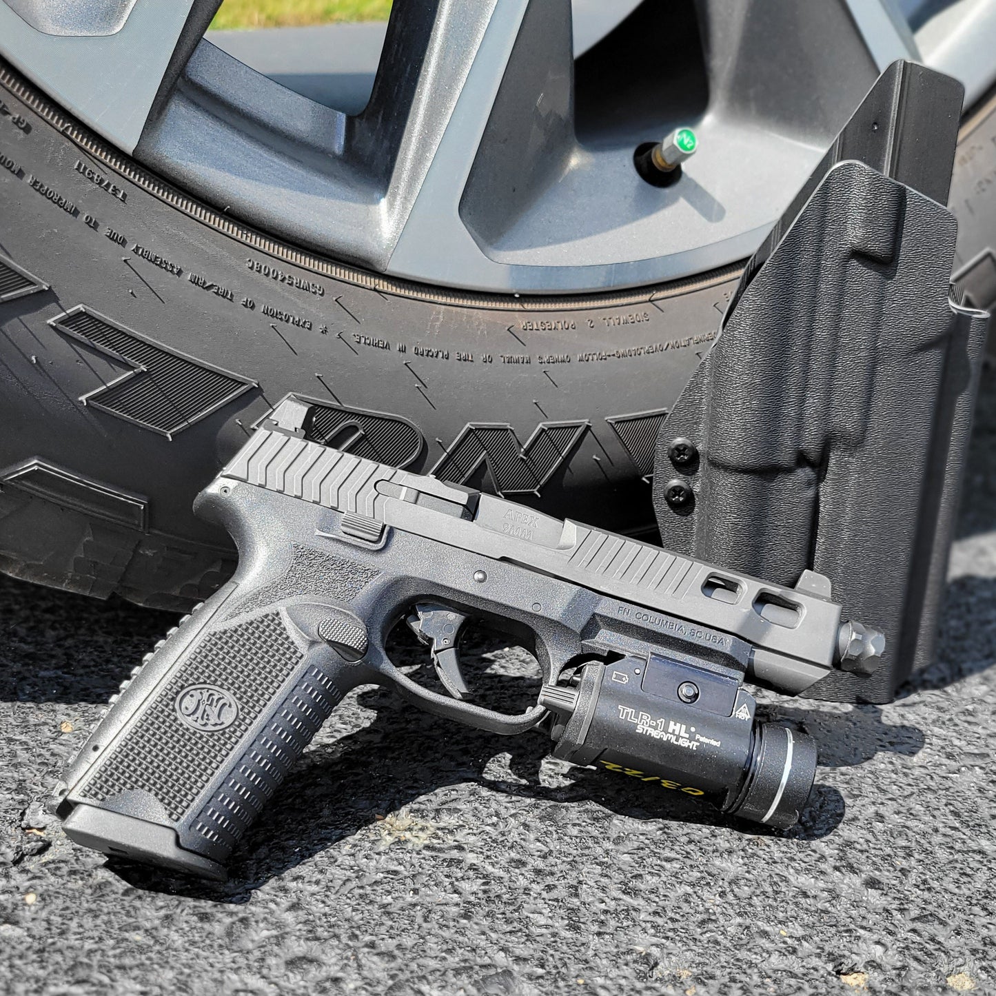 For the best Outside Waistband OWB Holster for the FN 509 LS Edge, 509 Full Size & 509 Tactical & Apex 5" Slide & Streamlight TLR-1 shop Four Brothers Holsters.
