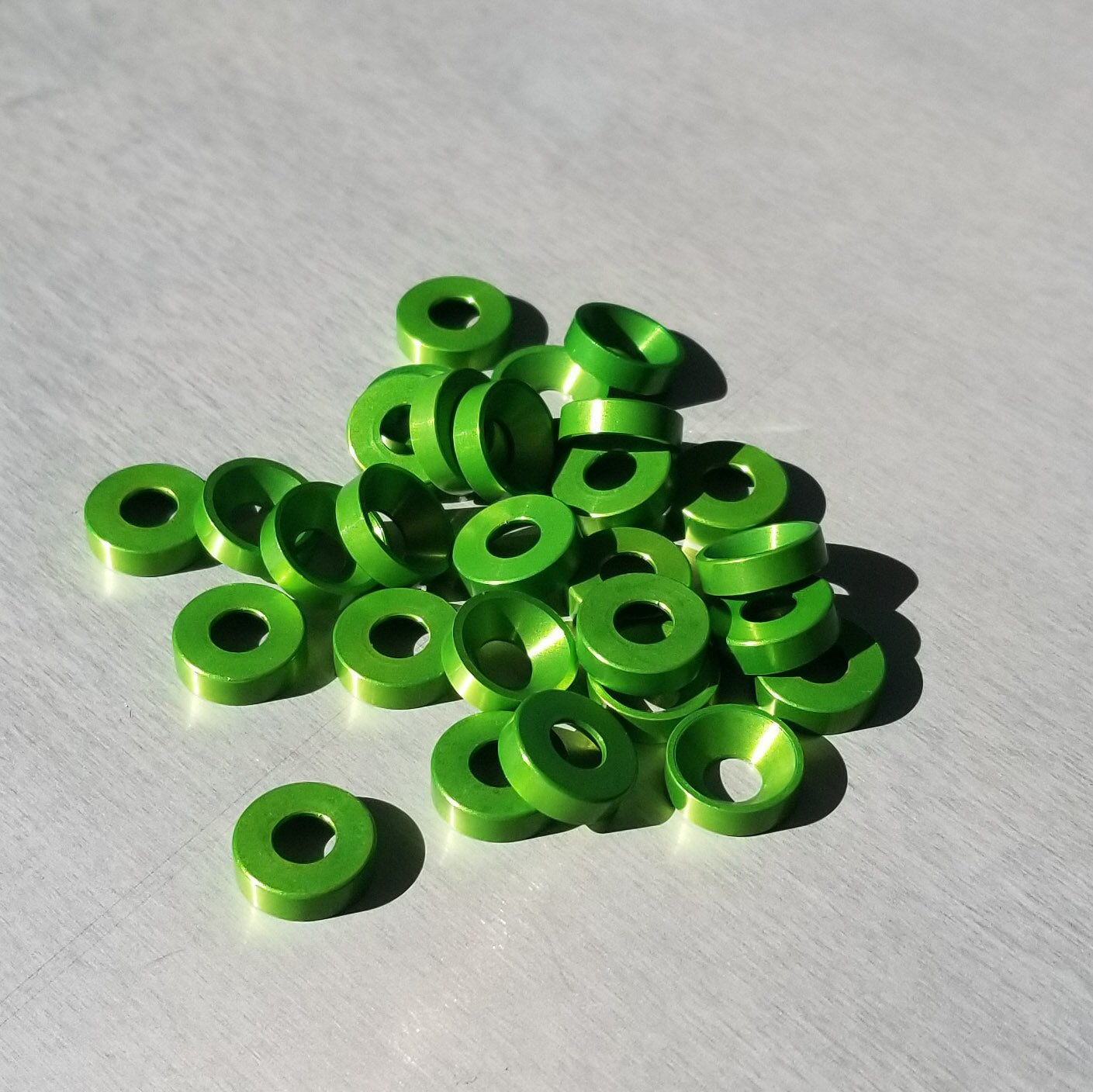Green Anodized #8 Finish Washer