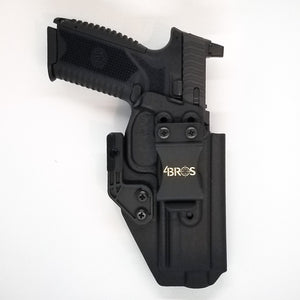 Inside Waistband Taco Style Holster for the FN 509 standard and 509 Tactical versions with the Apex 5.00" Slide and FN 509 LS Edge. Made from .080" Thermoplastic for durability Adjustable retention High sweat guard standard, medium and low height available on request. Holster may fit your standard 509 Tactical pistol …