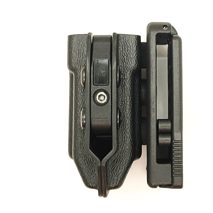 For the best OWB Outside Kydex Magazine Pouch for Sig, S&W, Walther, Glock and other double stack 10mm and 45 ACP pistol magazines shop Four Brothers Holsters.