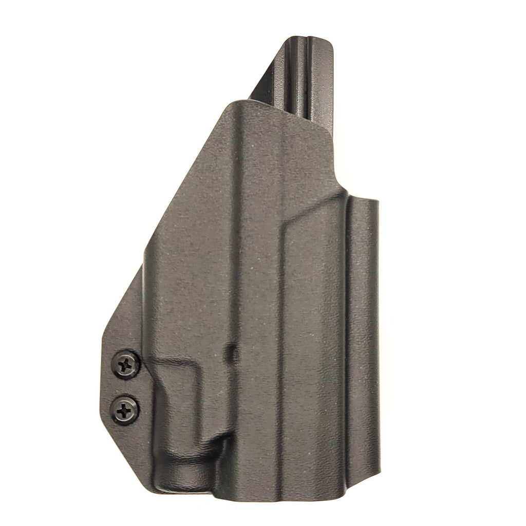 Outside waistband kydex holster designed to fit the Sig Sauer P365 or P365XL pistol with the Tactical Development Pro Ledge Tactical Application Rail and Streamlight TLR-7 Sub on the weapon. This holster will fit the Sig P365, P365X, P365XL Spectre, P365 XL RomeoZero, P365X RomeoZero, P365 SAS and P365XL Spectre Comp.