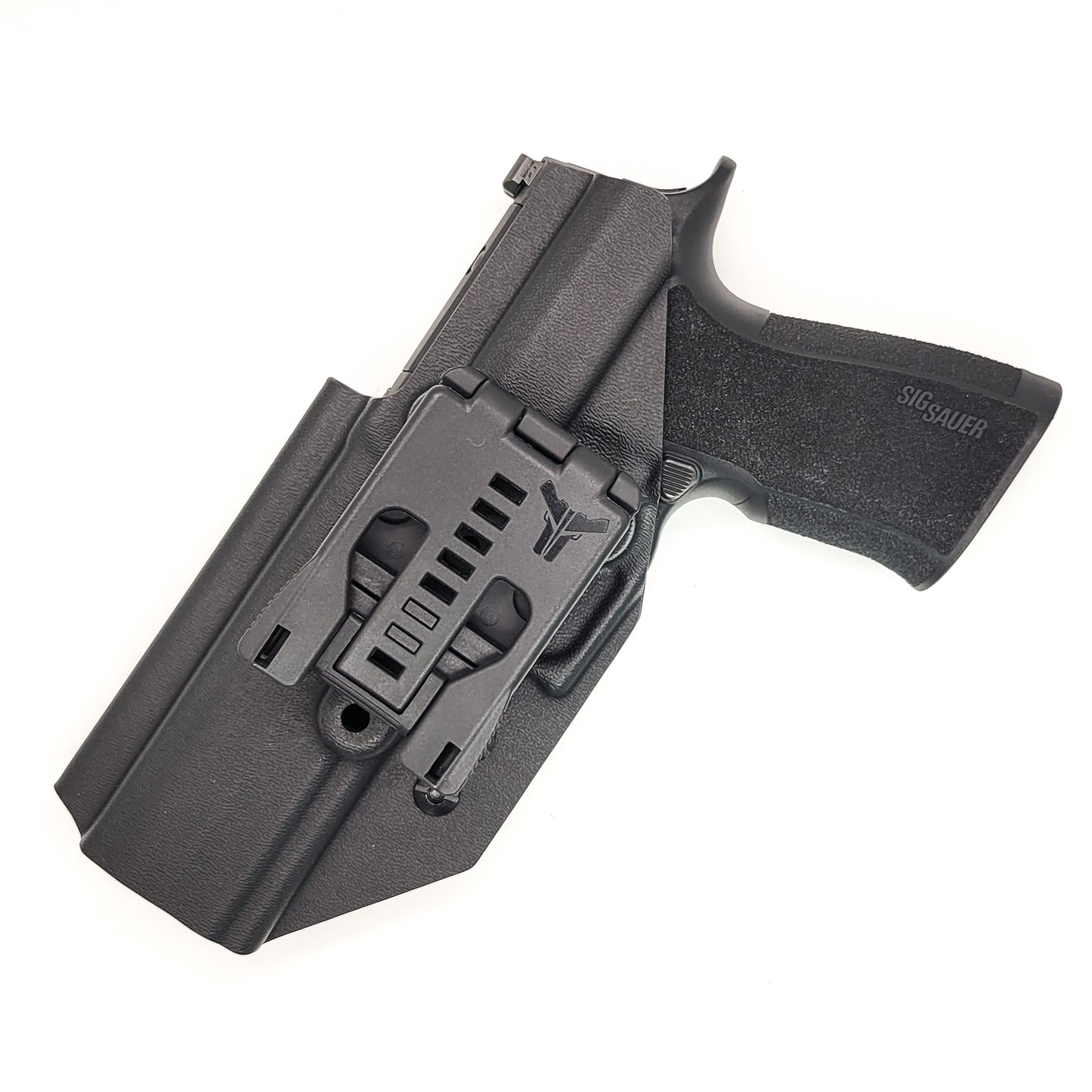 For the best Outside Waistband OWB Holster for the Sig Sauer P320-XTEN 10MM & GoGunsUSA Gas Pedal attached to the pistol shop Four Brothers 4BROS Holsters.
