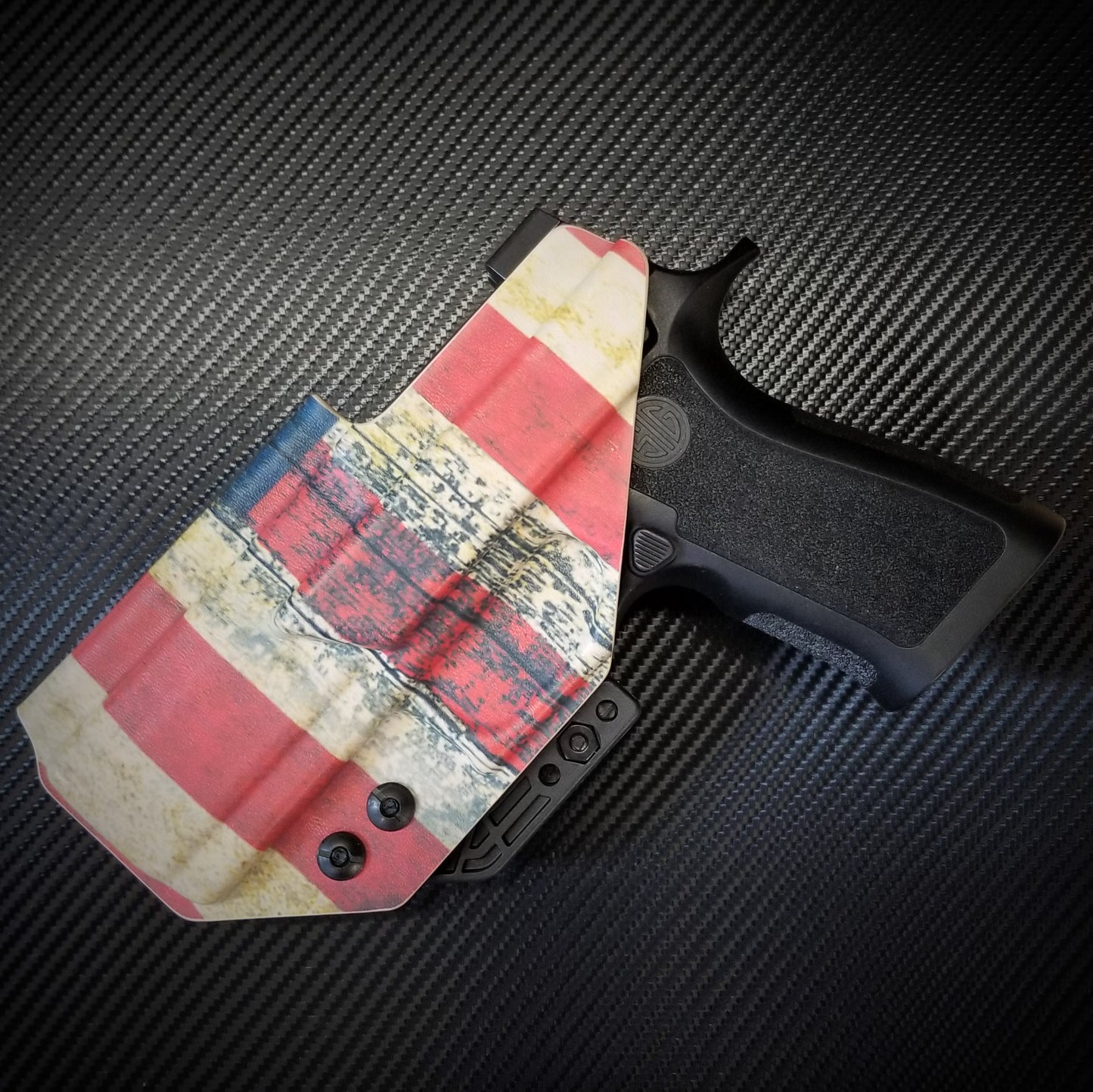 For the best IWB Kydex Inside Waistband Holster for the P320 Carry pistols and the M18 handgun with GoGunsUSA Gas Pedal, shop Four Brothers 4BROS Holsters.