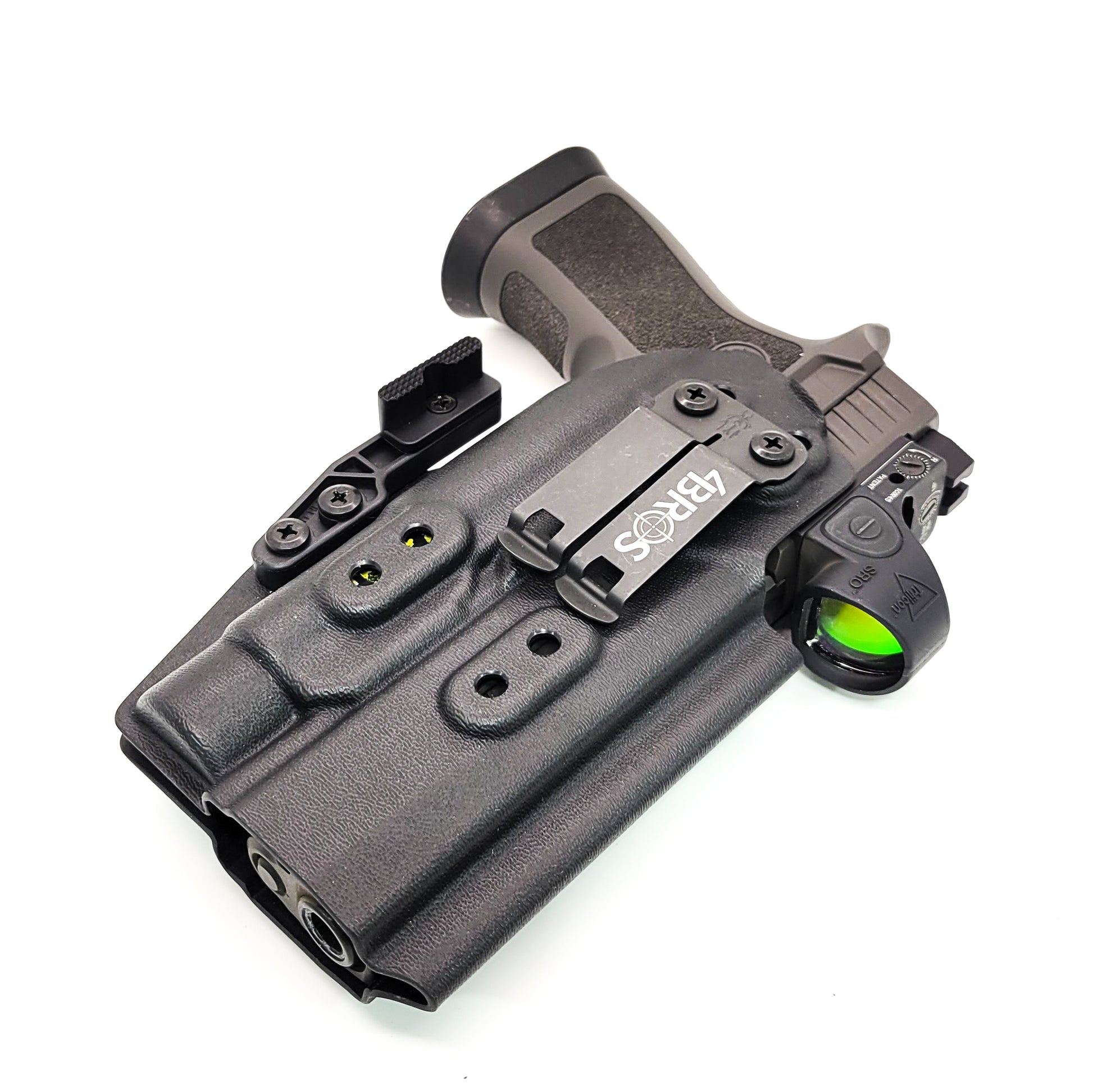 For the best IWB Inside Waistband Holster for the Sig Sauer P320 series & Streamlight TLR-1 or TLR-1 HL light & GoGun USA Gas Pedal shop Four Brothers Holsters.