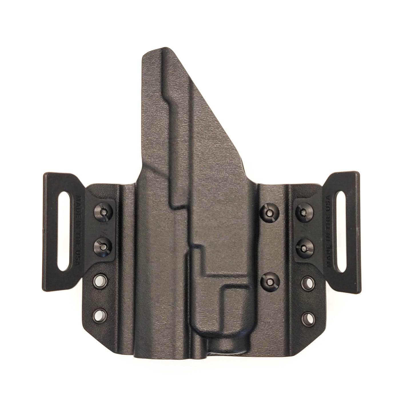 OWB Kydex holster for Sig Sauer P365-XMACRO TLR-7 X & TLR-7 A. Pancake holster, adjustable retention, open muzzle, optic/red dot ready. Made in USA.