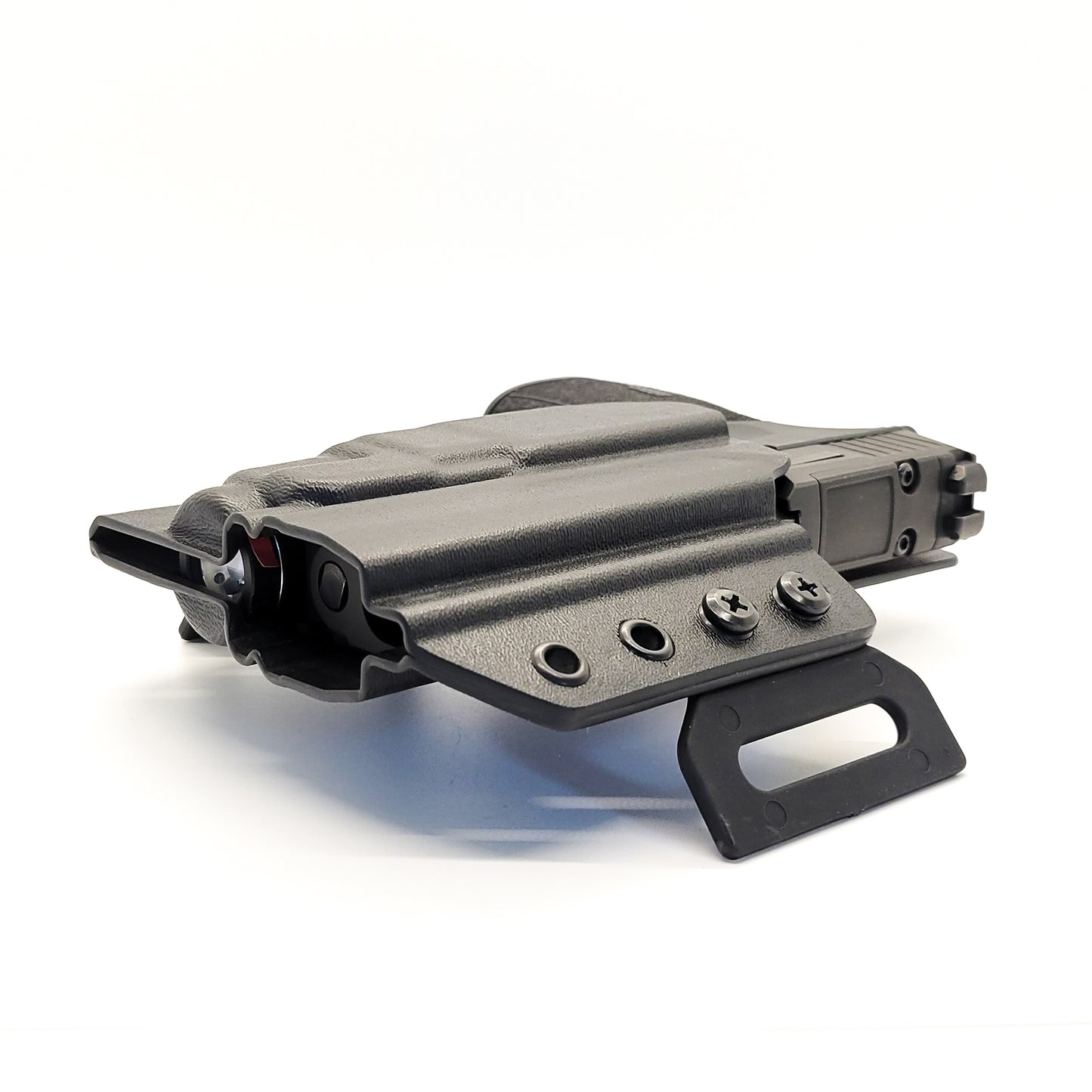 OWB Kydex holster for Sig Sauer P365-XMACRO TLR-7 X & TLR-7 A. Pancake holster, adjustable retention, open muzzle, optic/red dot ready. Made in USA.