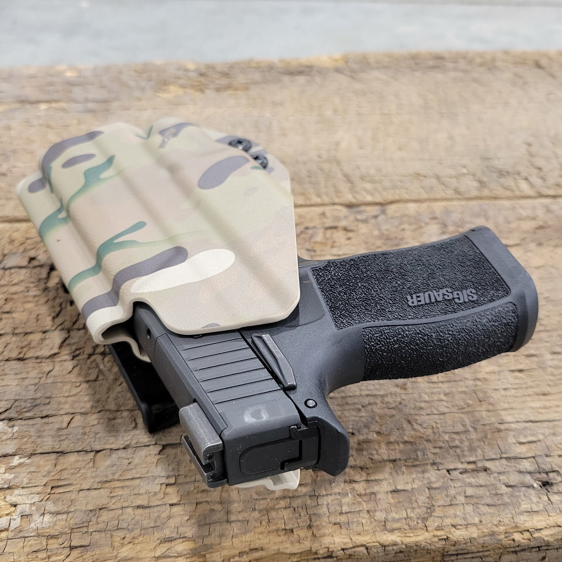 For the best OWB holster for the Sig Sauer P365 or P365XL pistol & Pro Ledge Tactical Application Rail & Streamlight TLR-7 Sub Shop Four Brothers Holsters.