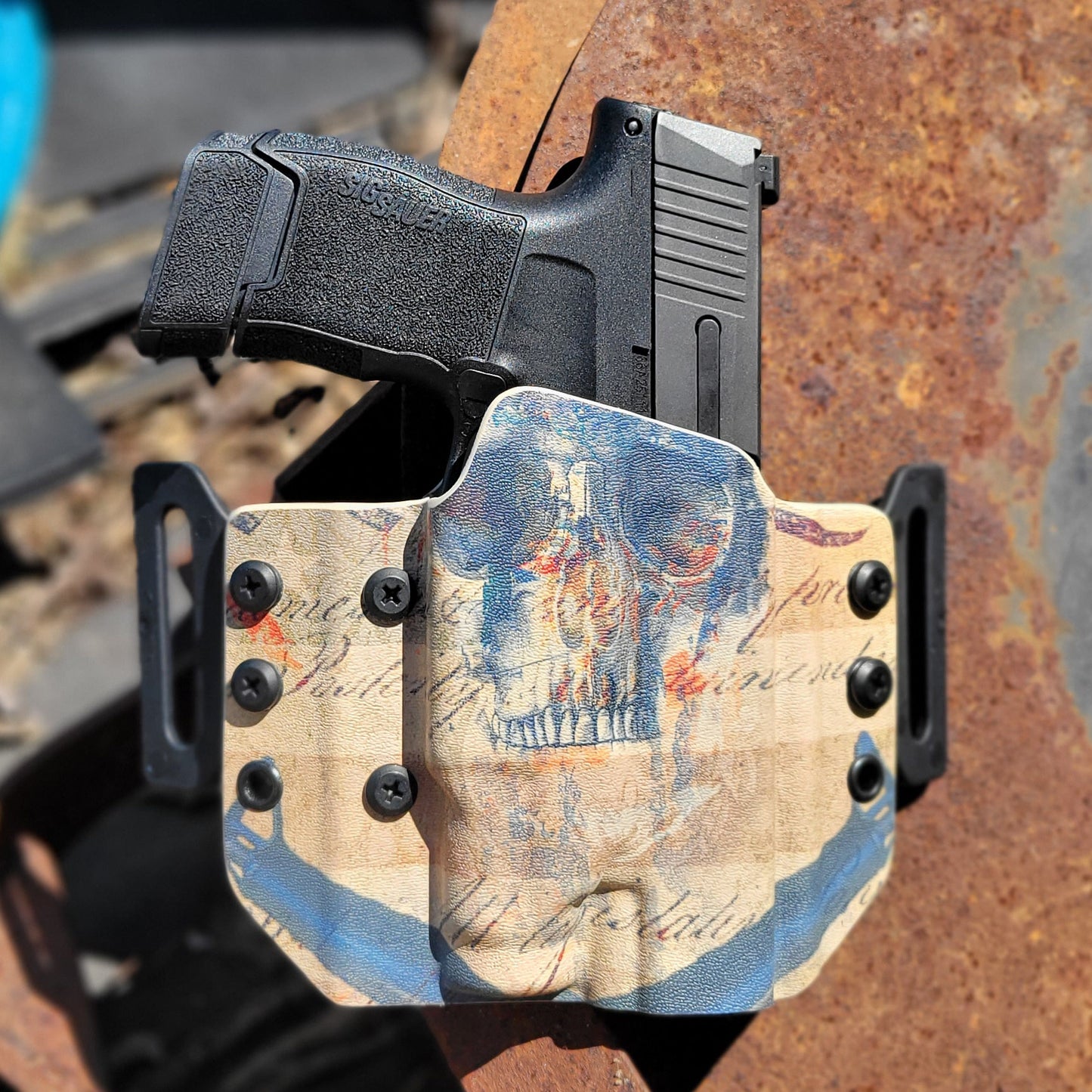 OWB Outside Waistband Kydex holster for the Sig Sauer P365, P365X & P365XL with TLR-7 Sub, adjustable retention, open muzzle, optic/red dot ready. Made in USA.