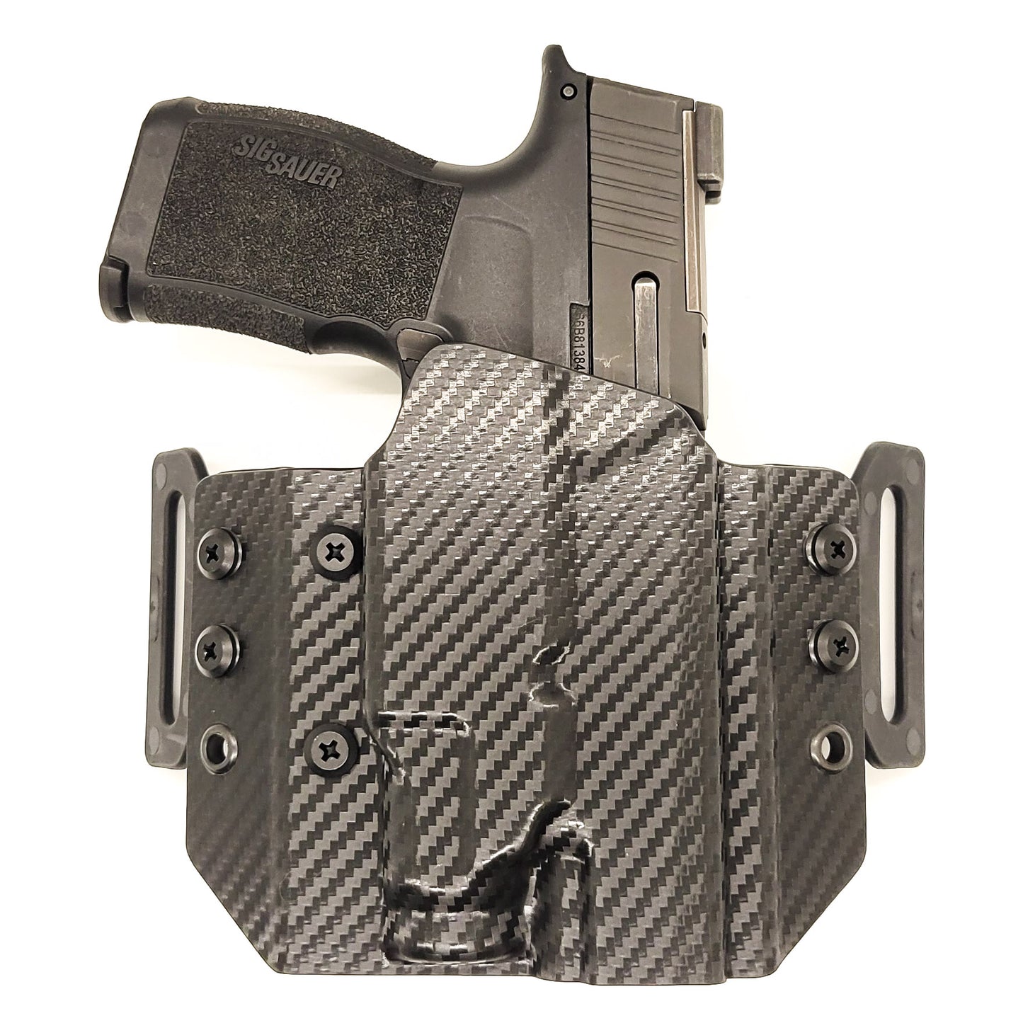 OWB Outside Waistband Kydex holster for the Sig Sauer P365, P365X & P365XL with TLR-7 Sub, adjustable retention, open muzzle, optic/red dot ready. Made in USA.