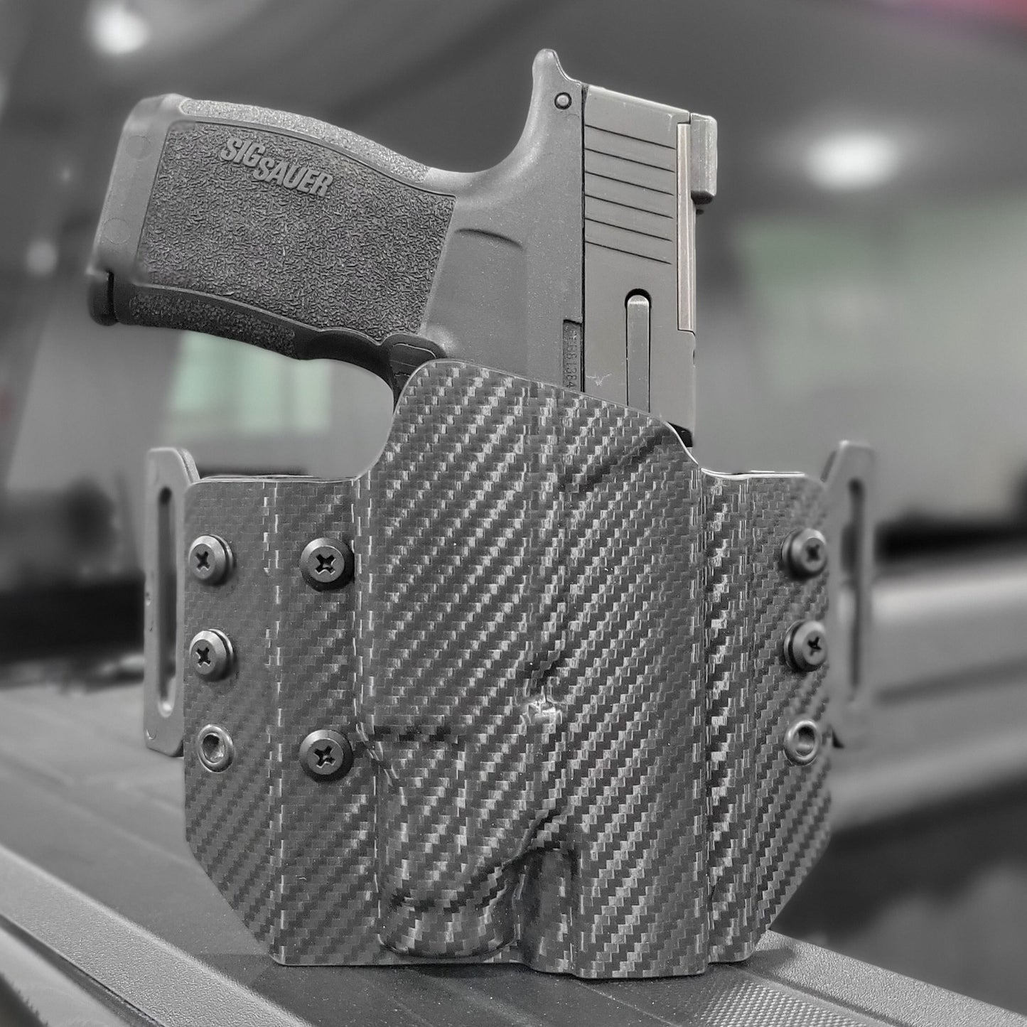 OWB Outside Waistband Kydex holster for the Sig Sauer P365, P365X & P365XL with TLR-7 Sub, adjustable retention, open muzzle, optic/red dot ready. Made in USA.