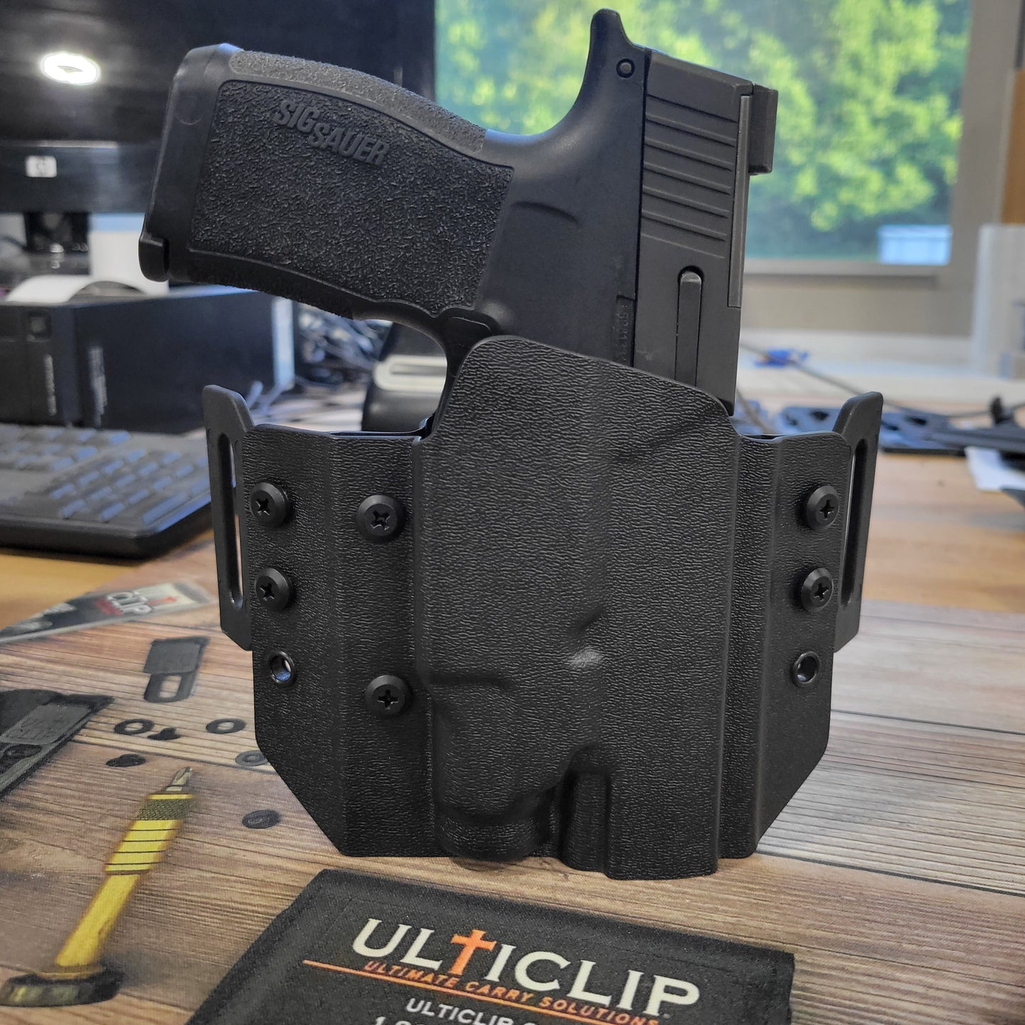 OWB Outside Waistband Kydex holster for the Sig Sauer P365, P365X & P365XL with TLR-7 Sub, adjustable retention, open muzzle, optic/red dot ready. Made in USA.