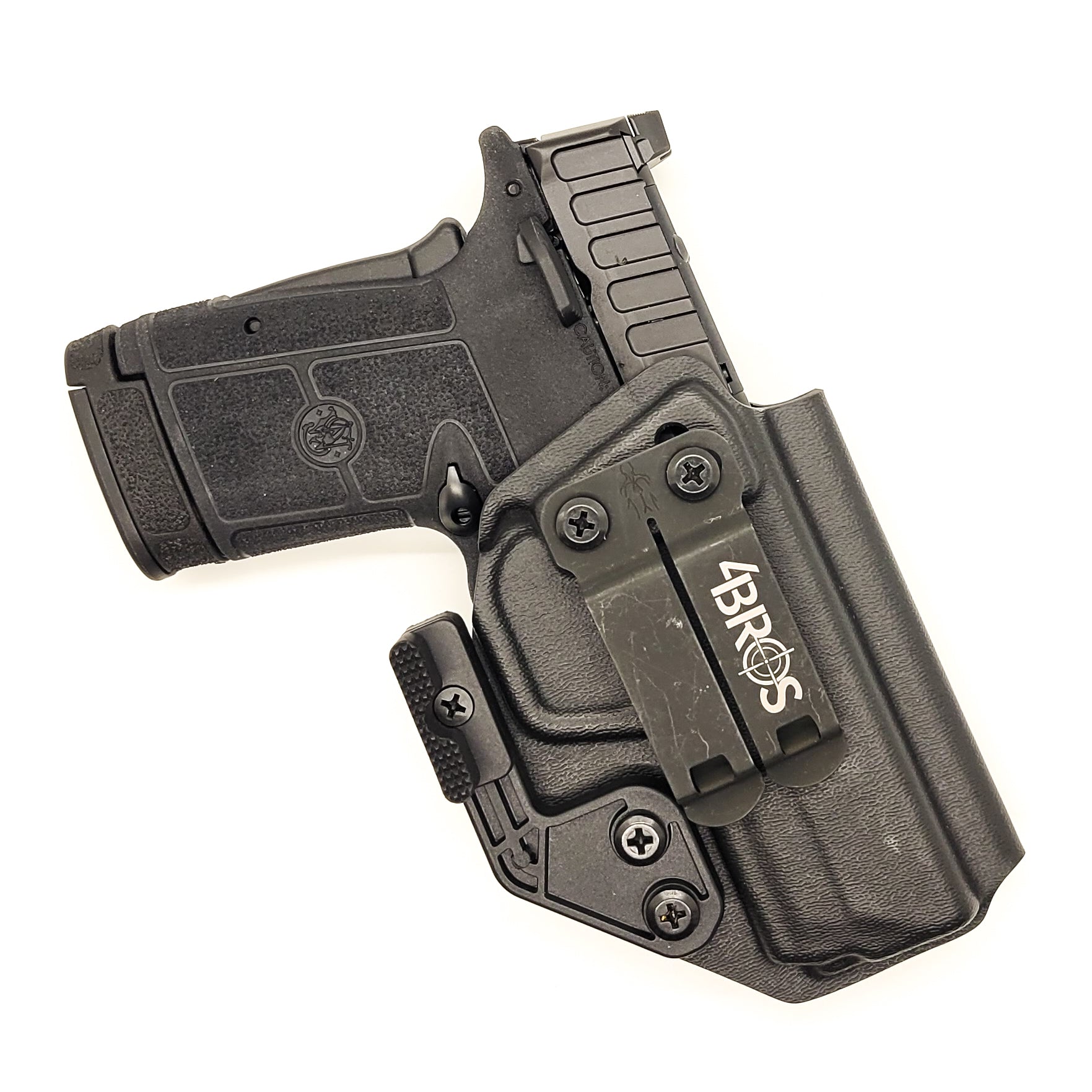 For best  IWB AIWB Inside Waistband Kydex Holster for the Smith & Wesson EQUALIZER handgun, shop Four Brothers 4BROS Holsters.  Proudly made in the USA.