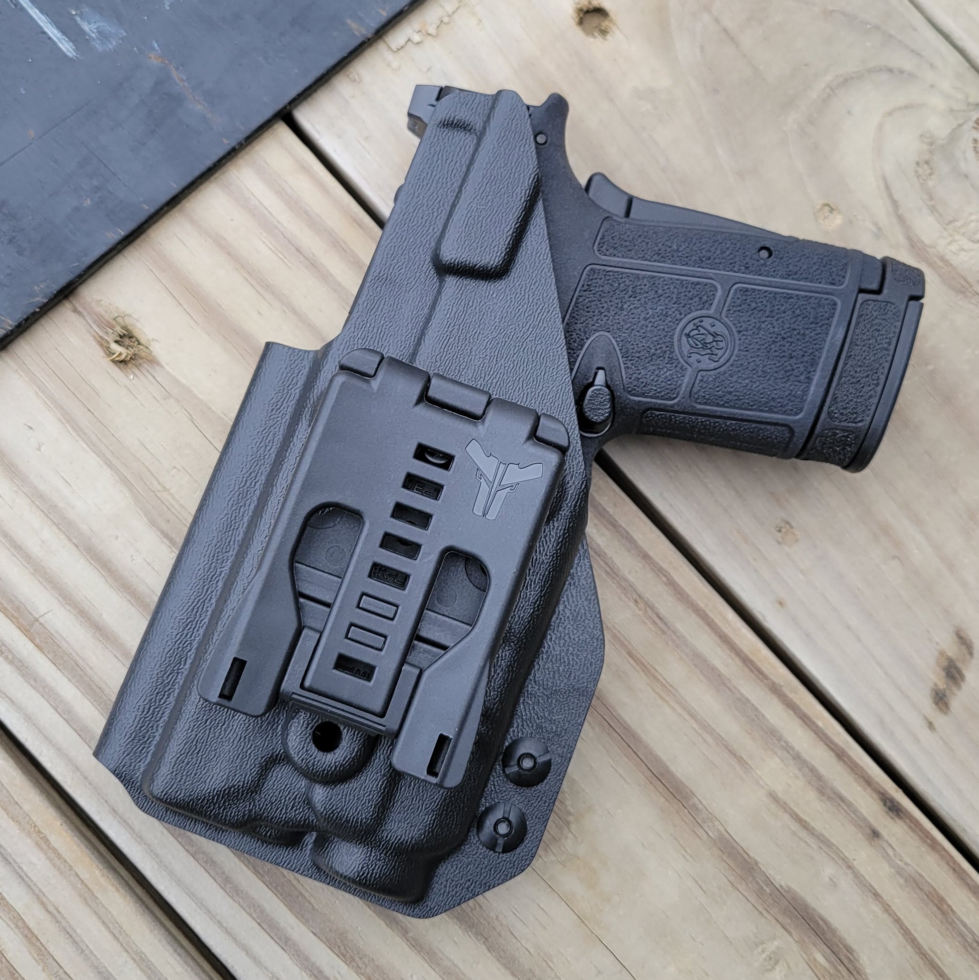 For the best Outside Waistband OWB Kydex holster for the Smith & Wesson EQUALIZER with the Streamlight TLR-7 X or TLR-7 A, shop Four Brothers 4BROS Holsters.