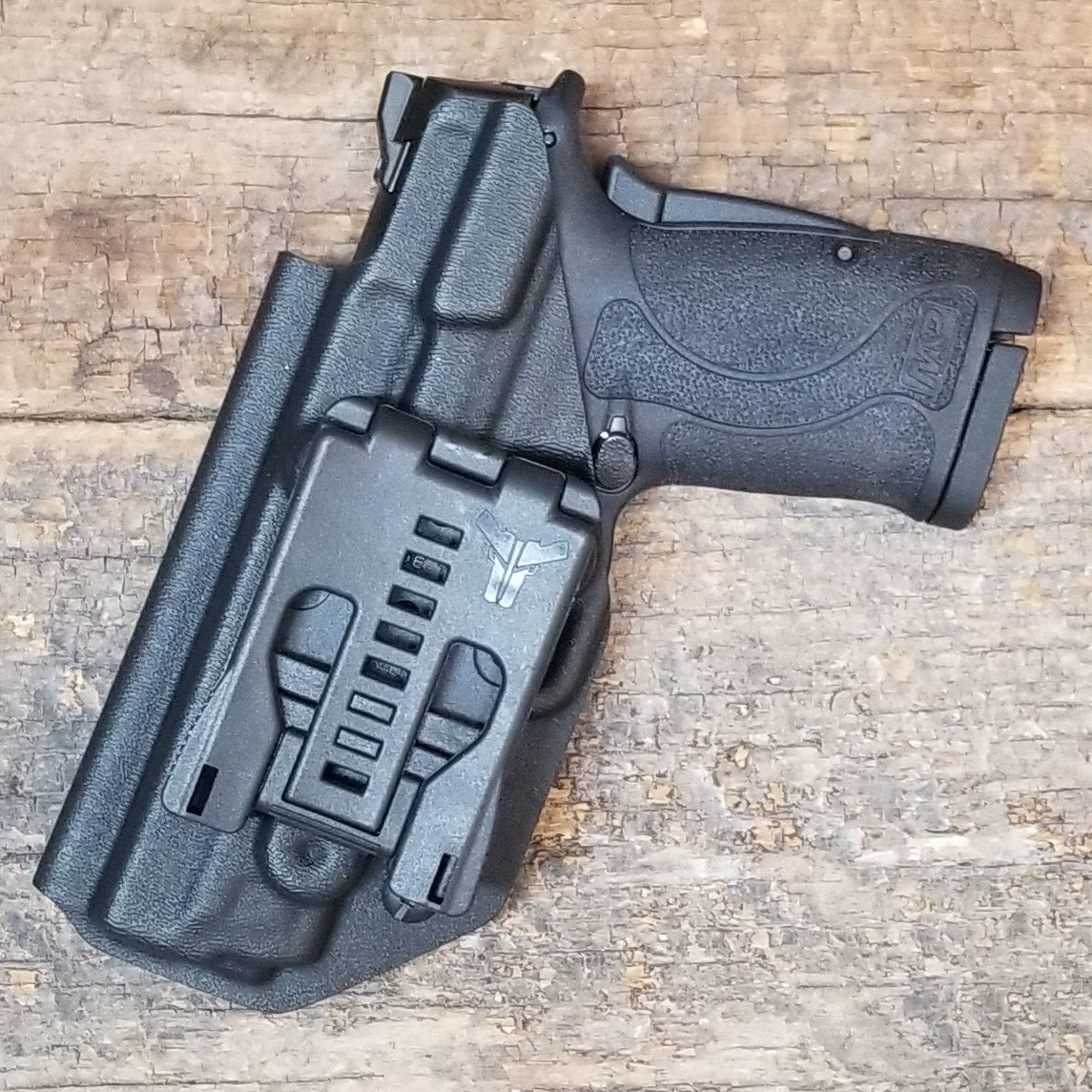For the best Outside Waistband OWB Holster designed to fit the Smith and Wesson M&P 380 Shield EZ, shop Four Brothers 4BROS Holsters.  Proudly made in the USA.
