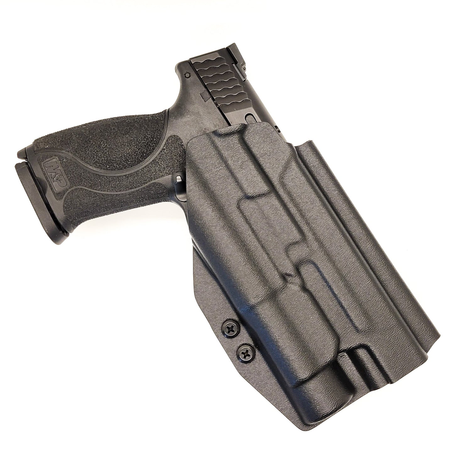 For the best OWB Holster for the Smith & Wesson M&P 9MM, 40 S&W, 45ACP M2.0 pistol with a thumb safety & Streamlight TLR-1 HL shop Four Brothers Holsters.