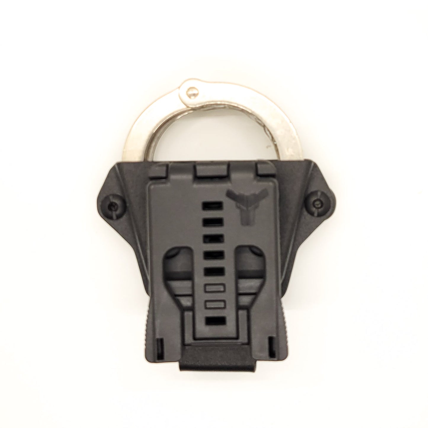 Smith and Wesson Handcuff Holster for the Smith and Wesson chain-style handcuffs from Four Brothers 4Bros Holsters.  This carrier works well on Molle.