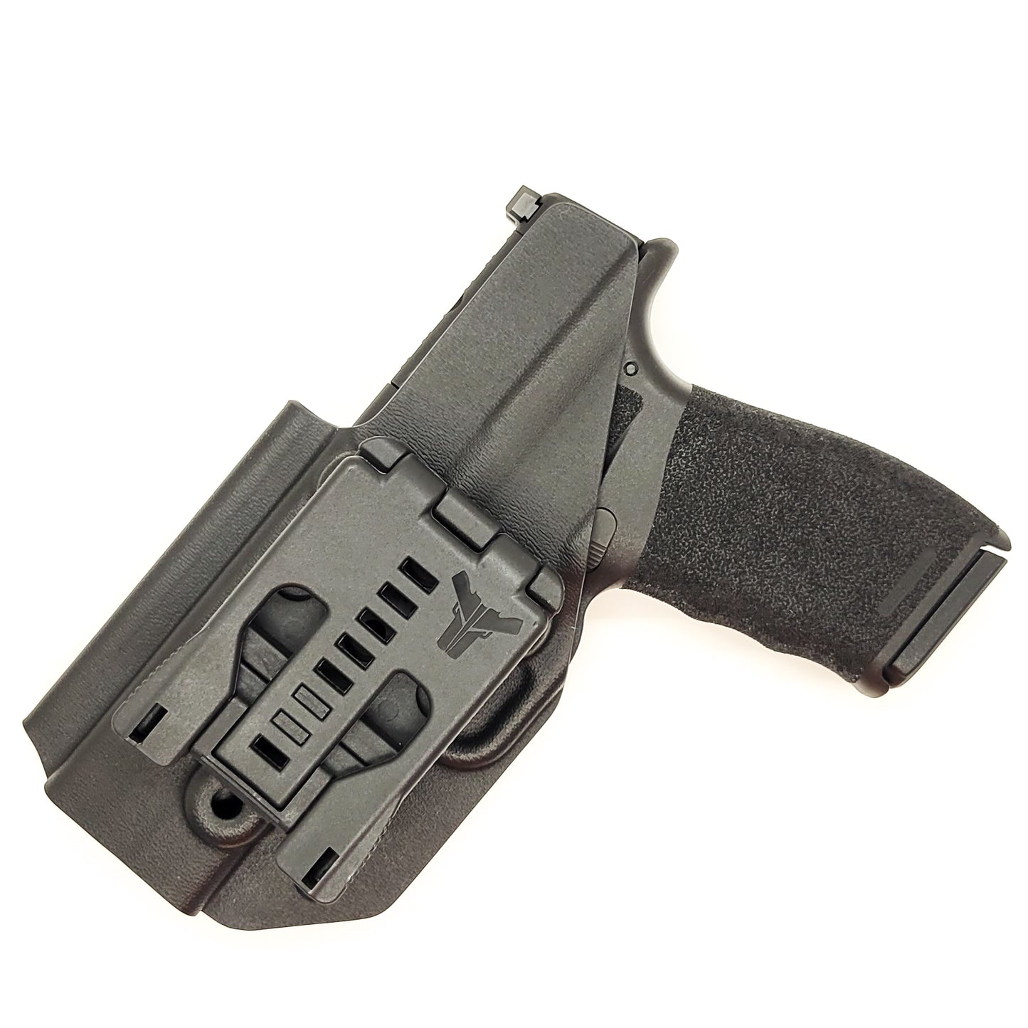 For the best Outside Waistband OWB Holster for the Springfield Armory Hellcat Pro handgun with or without a red dot sight shop Four Brothers 4BROS Holsters.