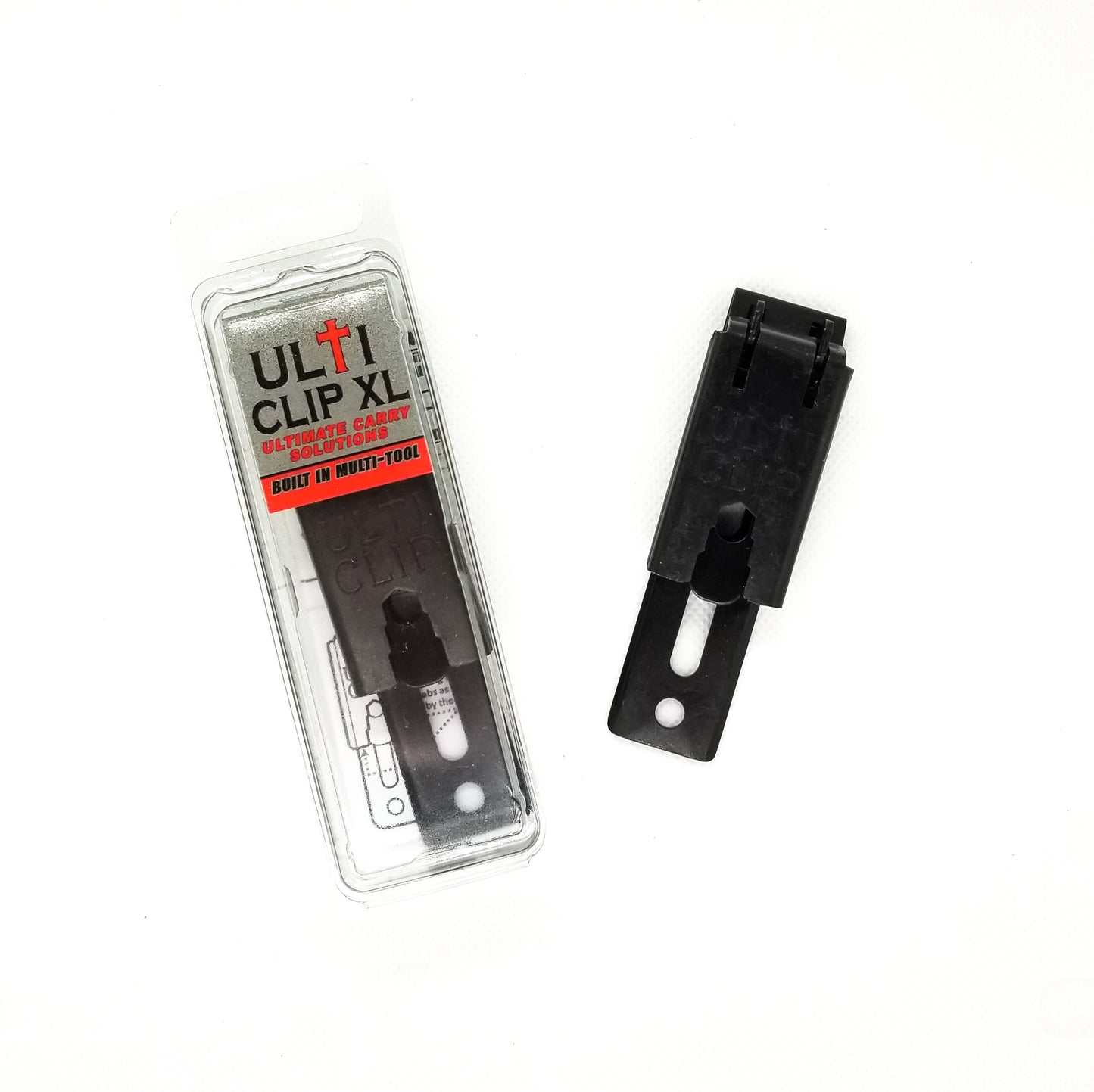 UltiClip XL is a multi-tool holster clip and locking belt loop with multiple mounting options for holsters & accessories offered by Four Brothers Holsters.