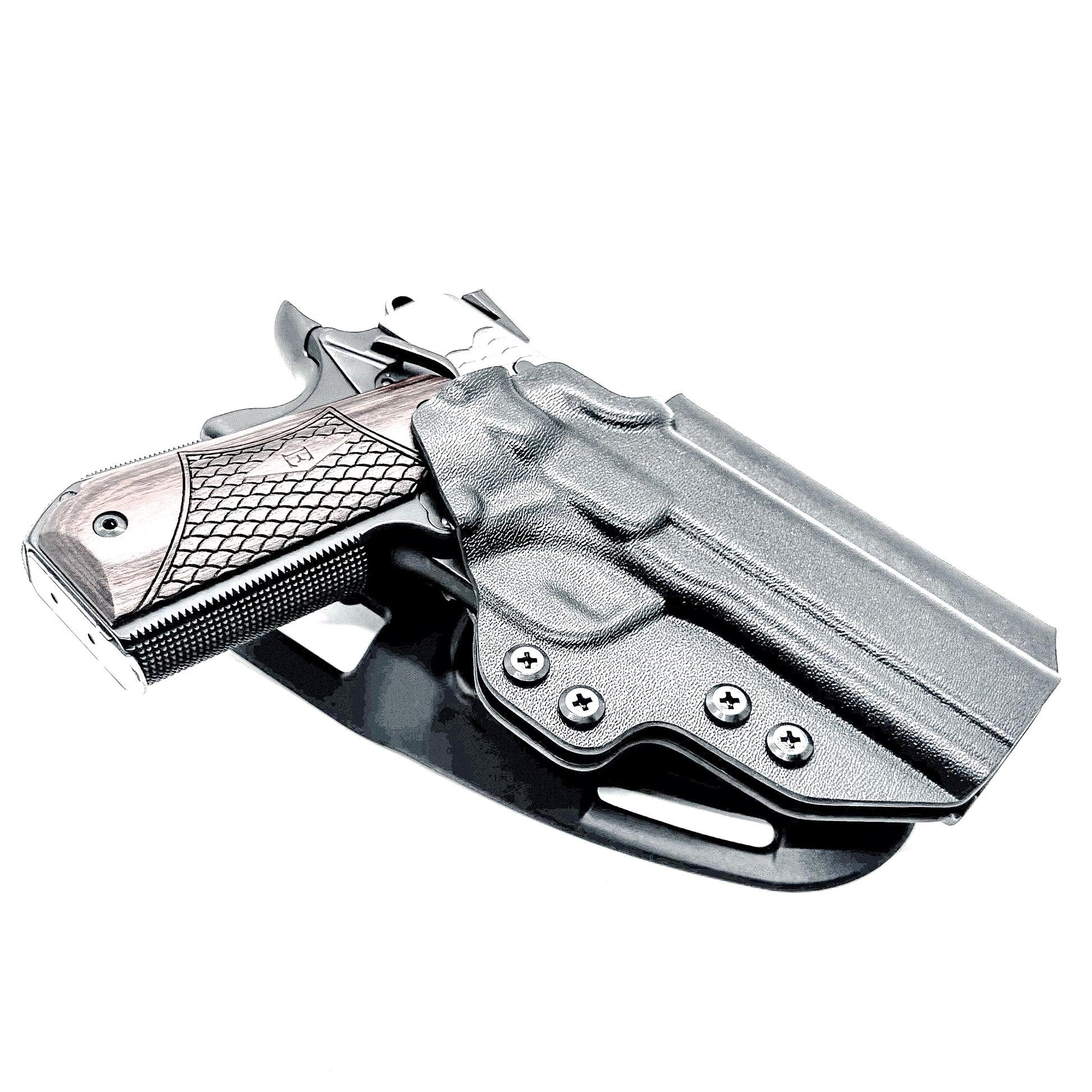 1911 4.25" Commander Light Duty & Competition Outside Waistband (OWB) holster for Ruger, Kimber, S&W, & Rock Island pistols. Adjustable retention, Made in USA