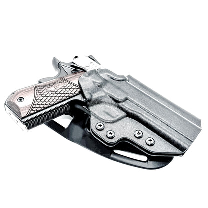 1911 4.25" Commander Light Duty & Competition Outside Waistband (OWB) holster for Ruger, Kimber, S&W, & Rock Island pistols. Adjustable retention, Made in USA