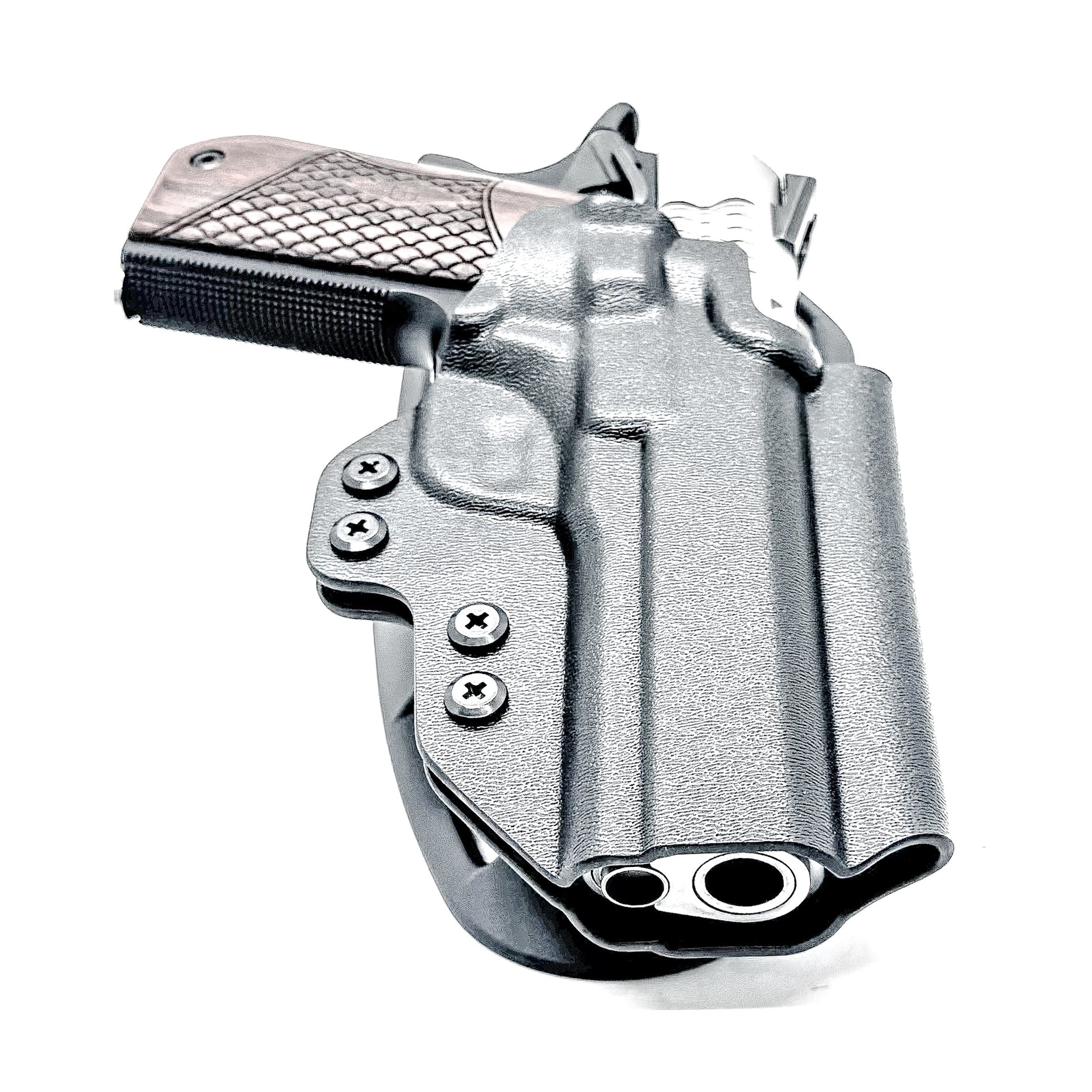 1911 4.25" Commander Light Duty & Competition Outside Waistband (OWB) holster for Ruger, Kimber, S&W, & Rock Island pistols. Adjustable retention, Made in USA