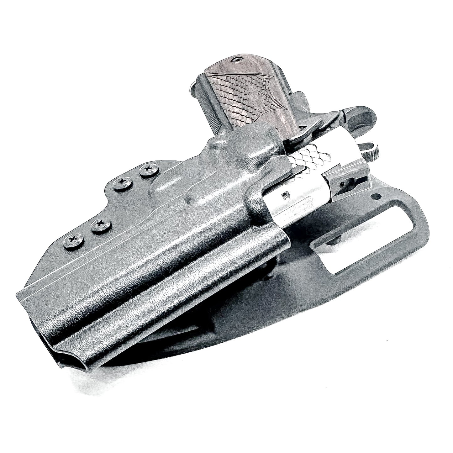 1911 4.25" Commander Light Duty & Competition Outside Waistband (OWB) holster for Ruger, Kimber, S&W, & Rock Island pistols. Adjustable retention, Made in USA
