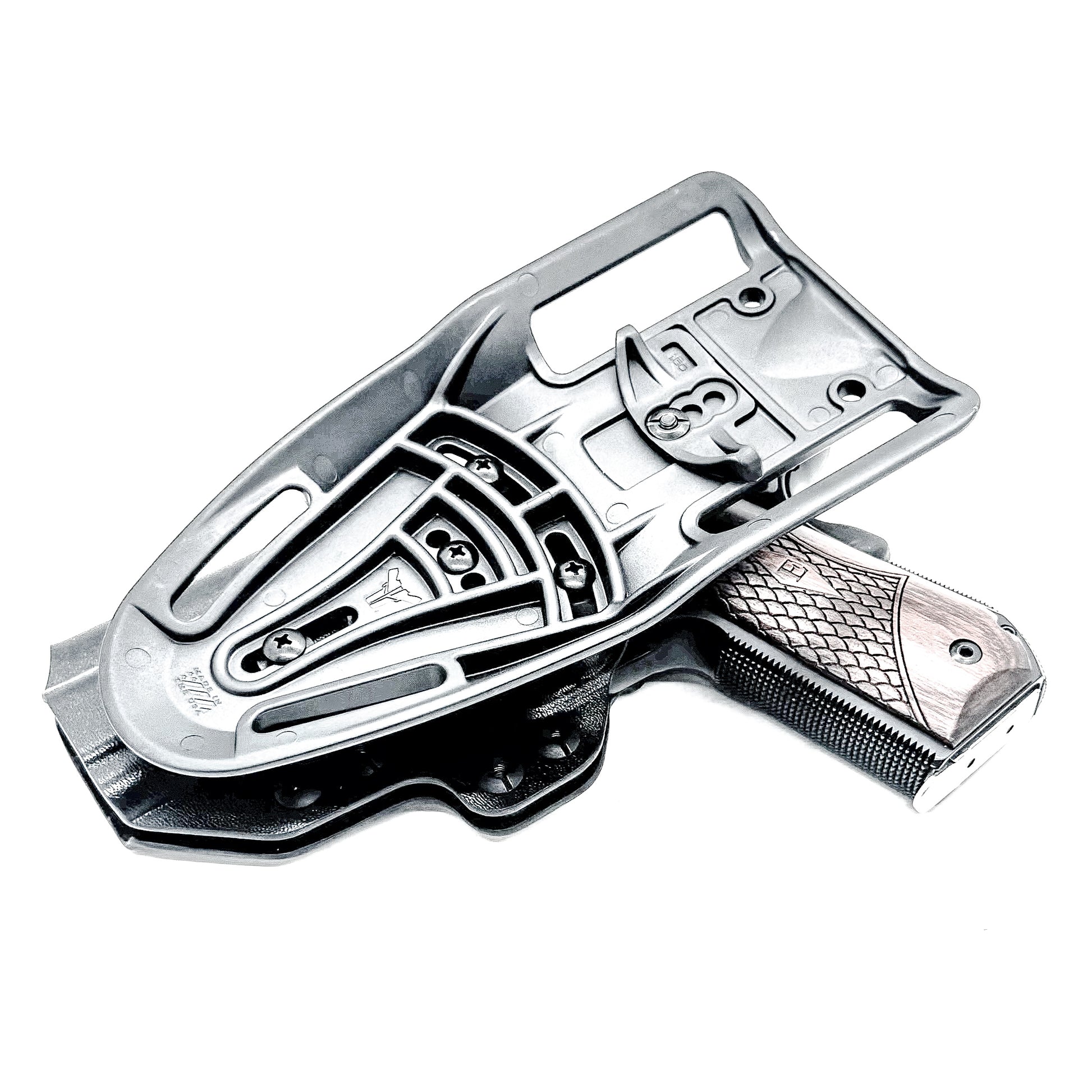 1911 4.25" Commander Light Duty & Competition Outside Waistband (OWB) holster for Ruger, Kimber, S&W, & Rock Island pistols. Adjustable retention, Made in USA