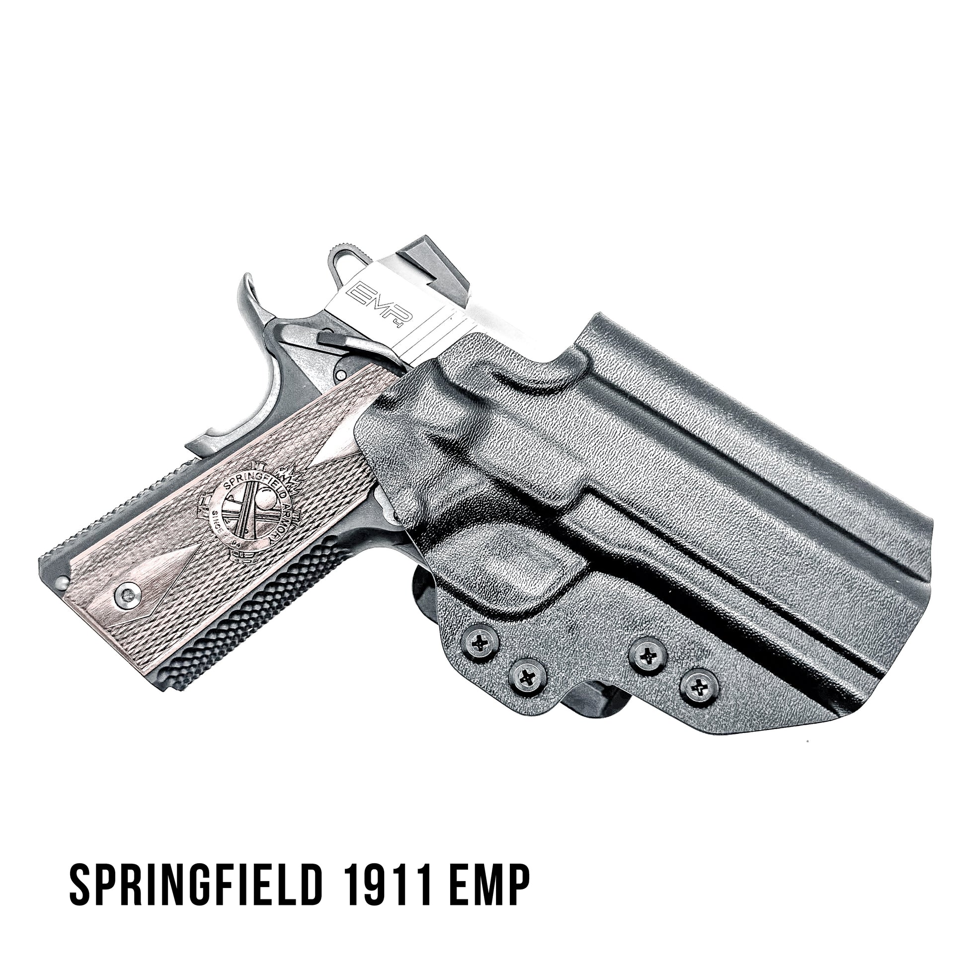4.25" 1911 Outside Waistband (OWB) Holster, adjustable retention, open muzzle, high sweat shield, .093" thick material, Made in USA. (Ruger, S&W, Rock Island)
